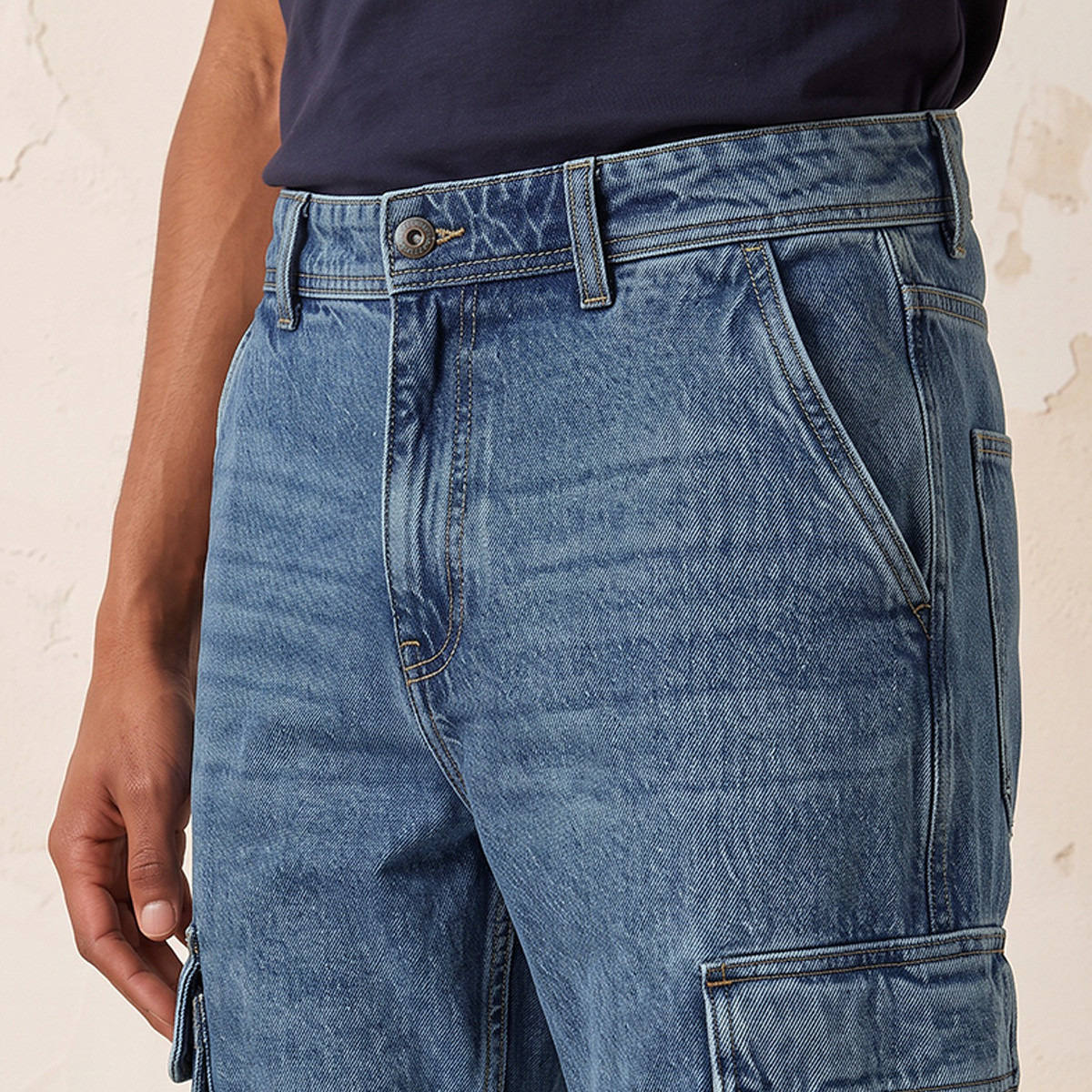 Splash Denim Relaxed Fit Cargo Jeans-men-clothing-jeans-image-4