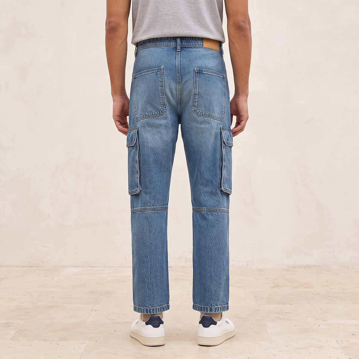 بنطلون كارجو جينز بقصة منتظممة من سبلاش-men-clothing-jeans-image-3