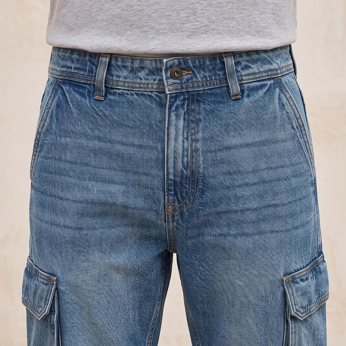 بنطلون كارجو جينز بقصة منتظممة من سبلاش-men-clothing-jeans-image-4