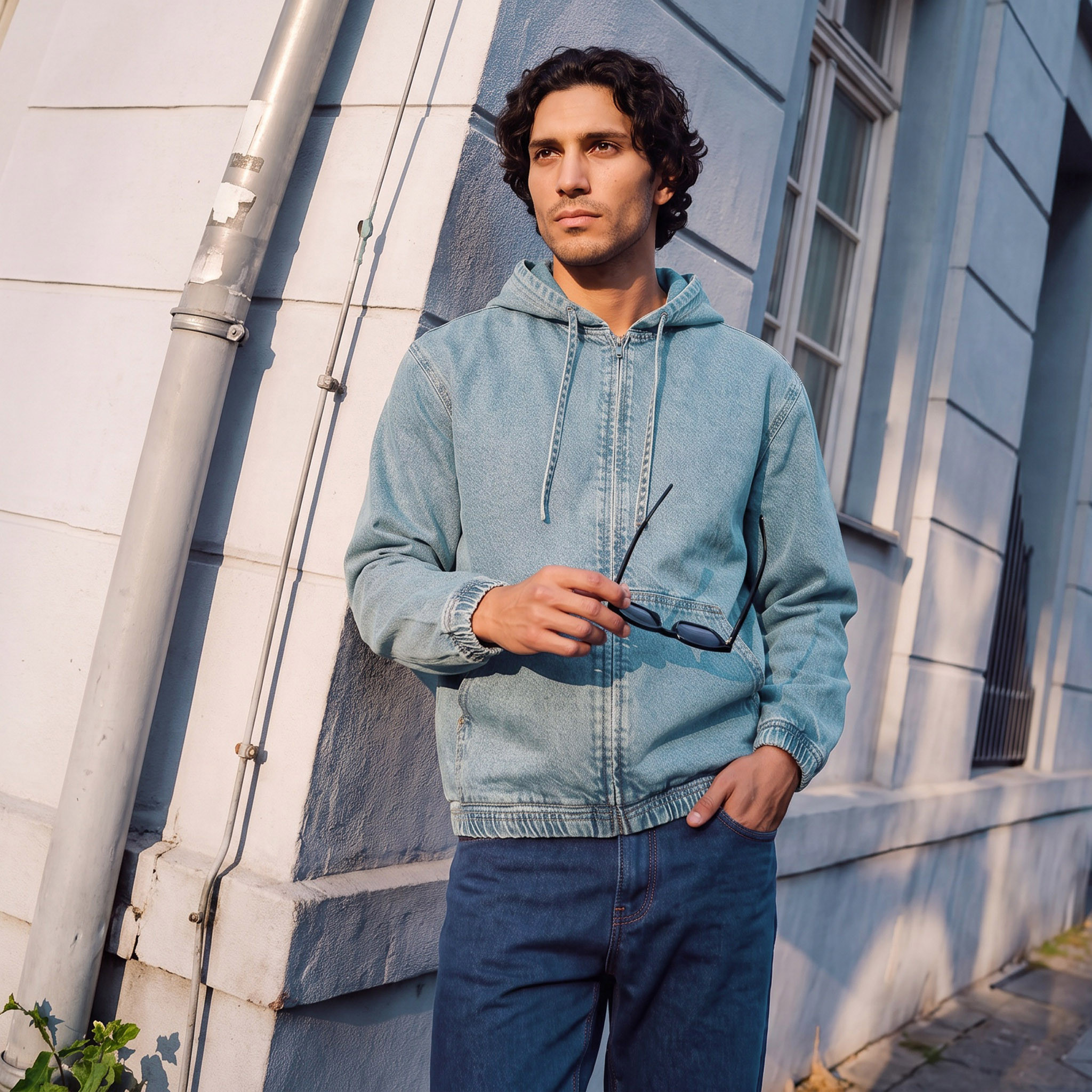 Splash Denim Hooded Jacket with Zip Closure-men-clothing-jacketsandblazers-jackets-image-1