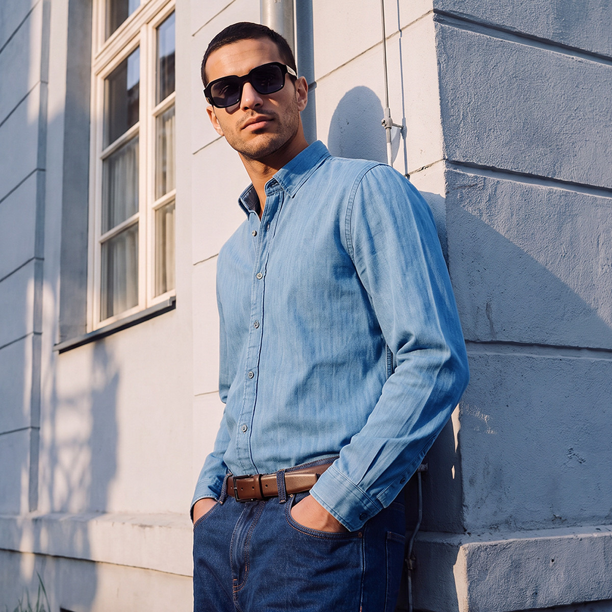 Splash Denim Regular Fit Cotton Shirt-men-clothing-shirts-image-1