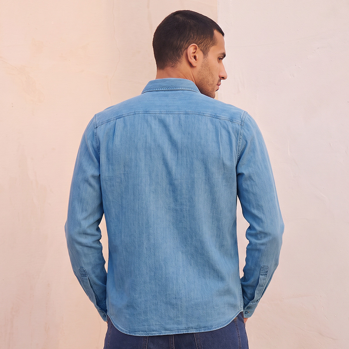 Splash Denim Regular Fit Cotton Shirt-men-clothing-shirts-image-3