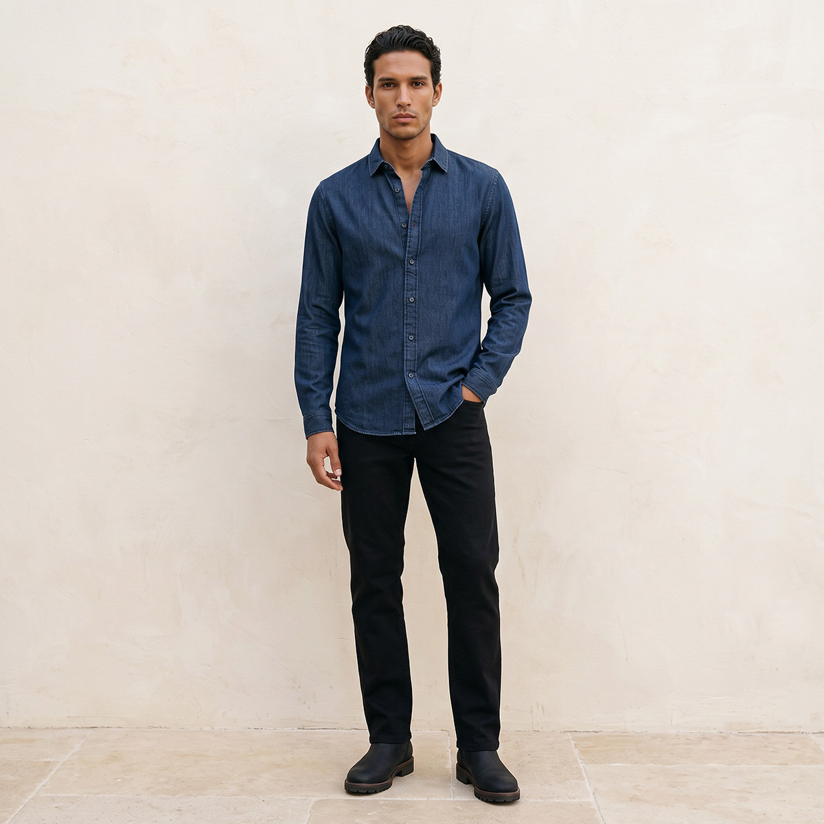 Splash Denim Regular Fit Cotton Shirt-men-clothing-shirts-image-4