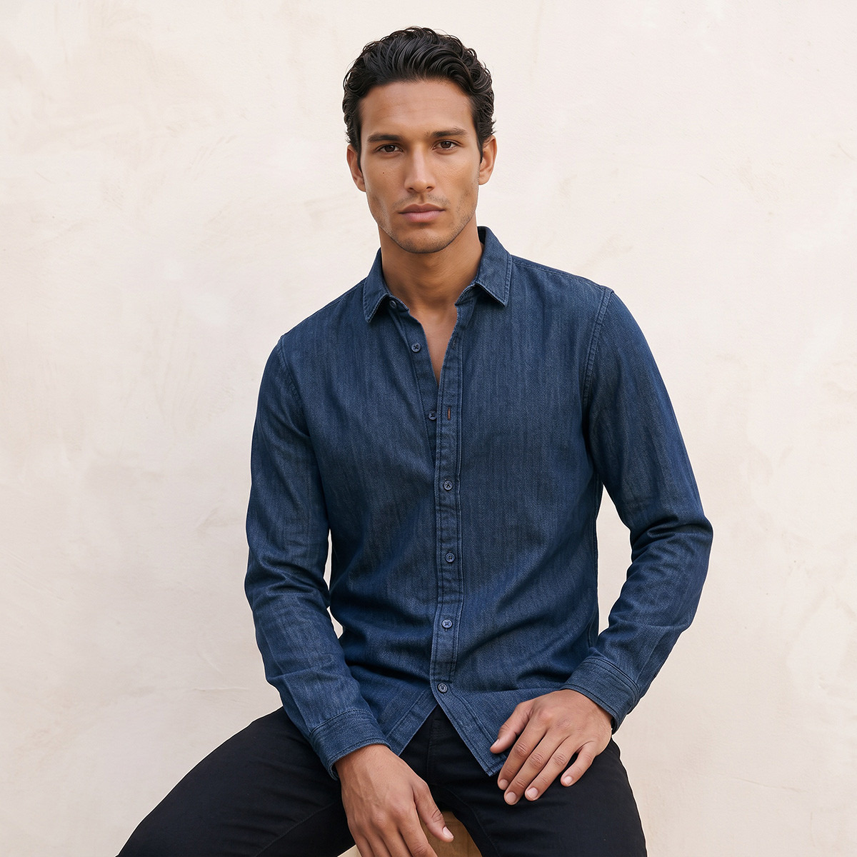 Splash Denim Regular Fit Cotton Shirt-men-clothing-shirts-image-5