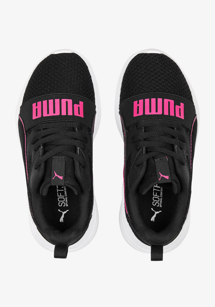Puma Logo Print Lace-Up Trainers-Boy%27s Sports Shoes-image-4