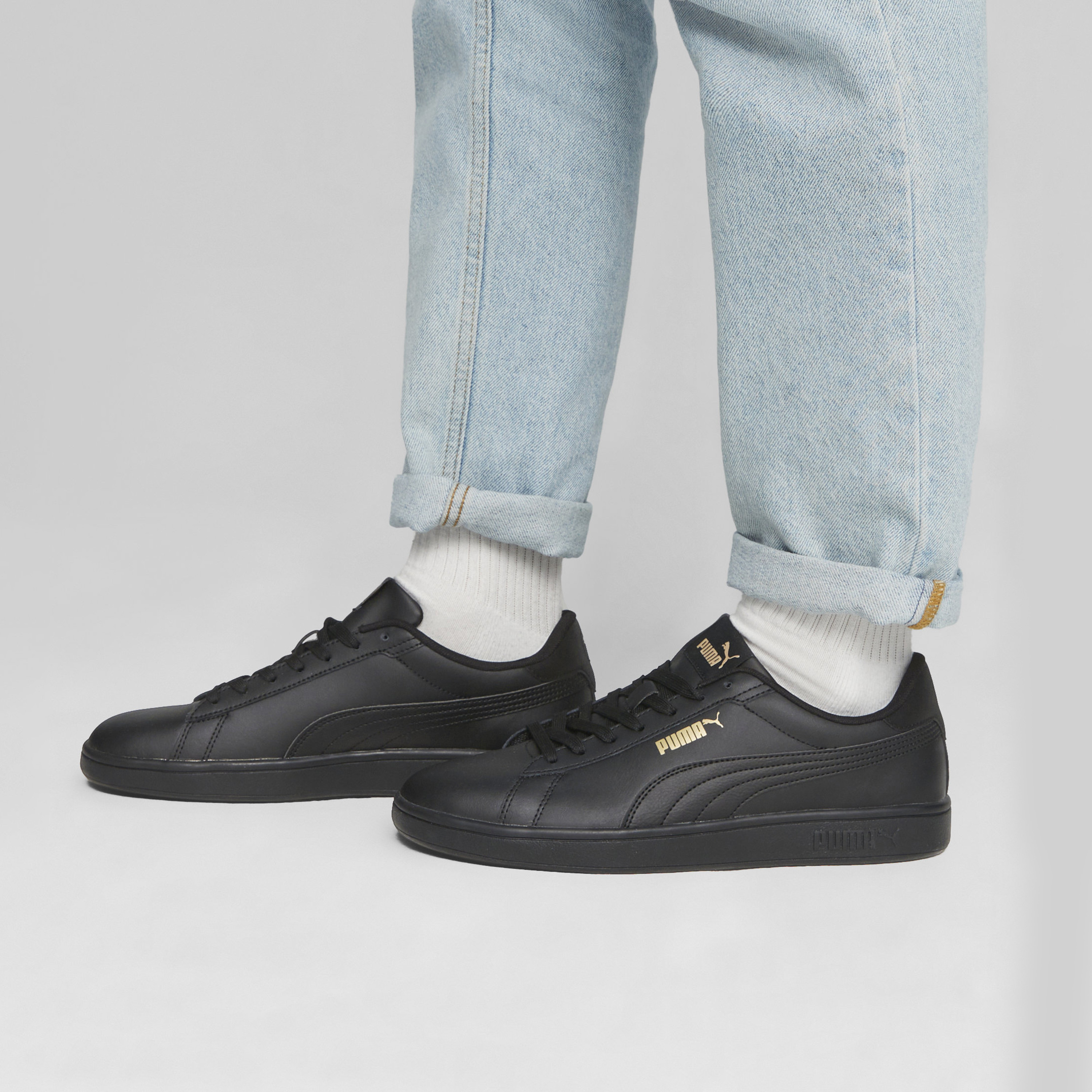 حذاء سنيكرز جلد منخفض الكاحل برباط سماش 3.0 إل للرجال من بوما-sports-men-shoes-image-7