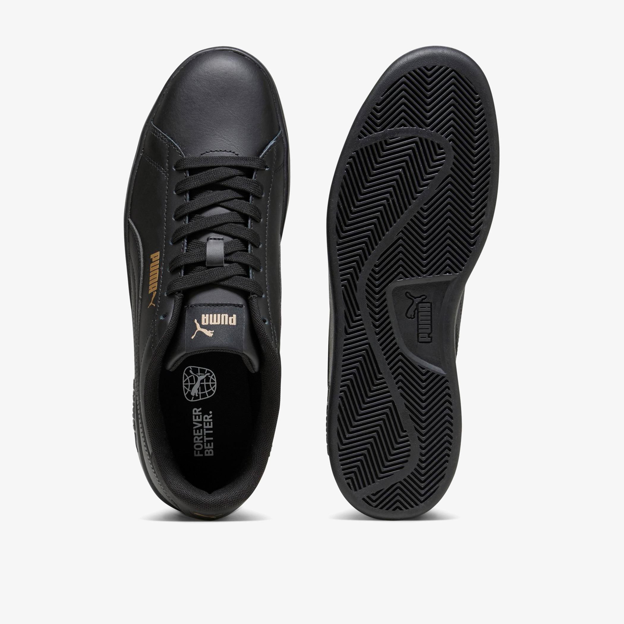 Black leather hot sale pumas men's