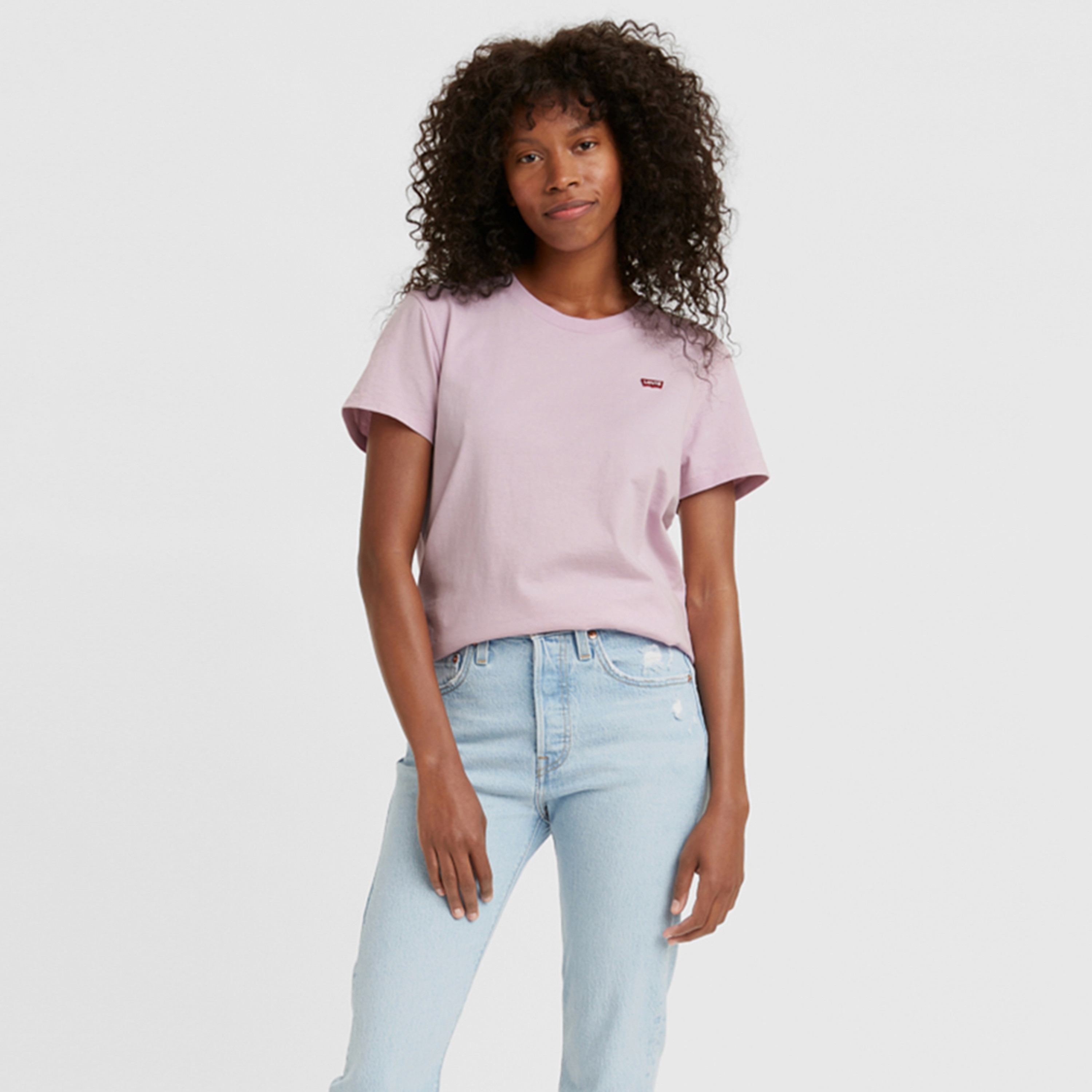 Levi's Plain Round Neck Short Sleeves Women's T-Shirt-women-clothing-tshirts-image-1