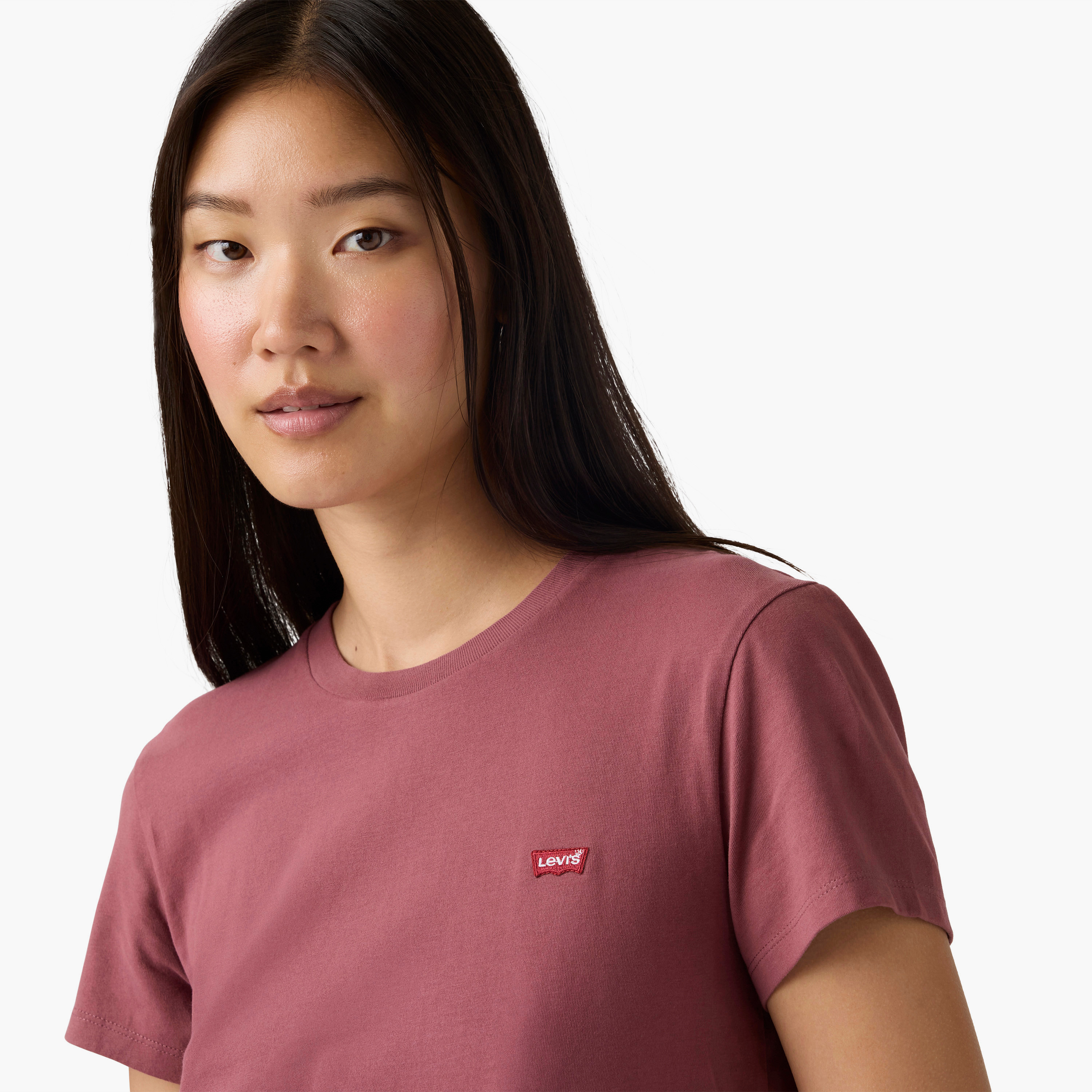 Levi's Plain Crew Neck Short Sleeves Women's T-Shirt-women-clothing-tshirts-image-3