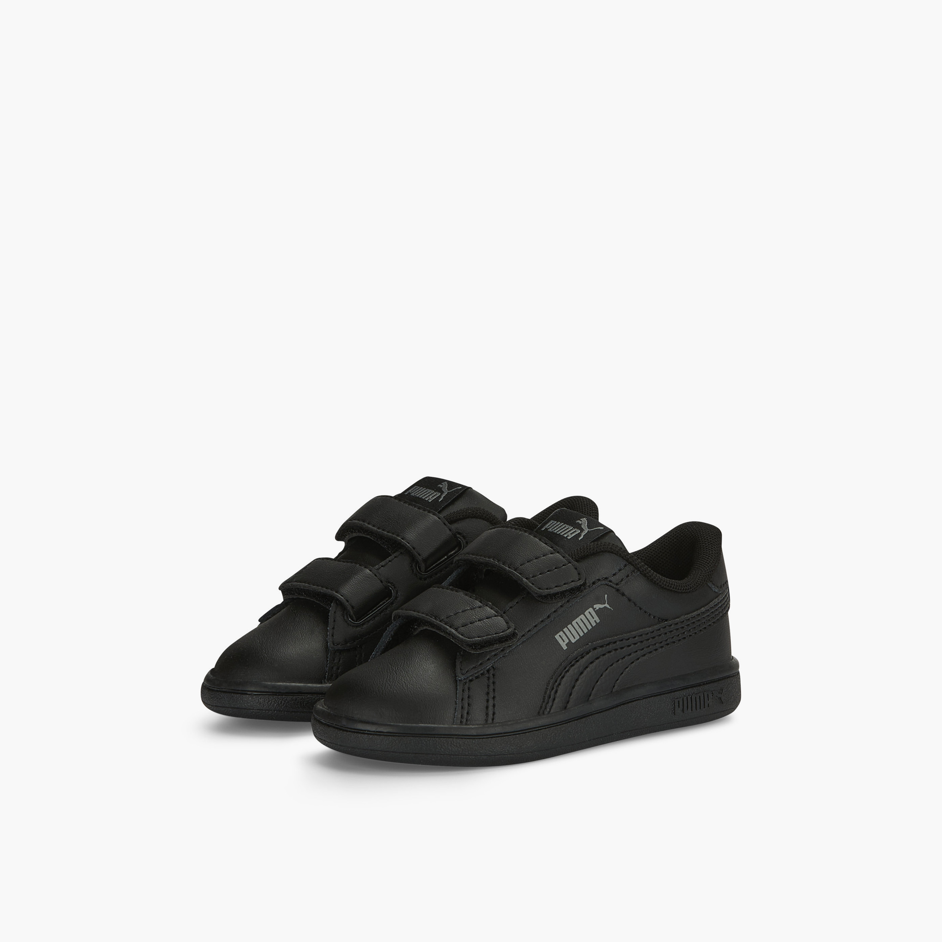 Puma Kids Smash 3.0 L V Ankle Sneakers with Hook & Loop Closure-baby-girls-shoes-closedshoes-image-1