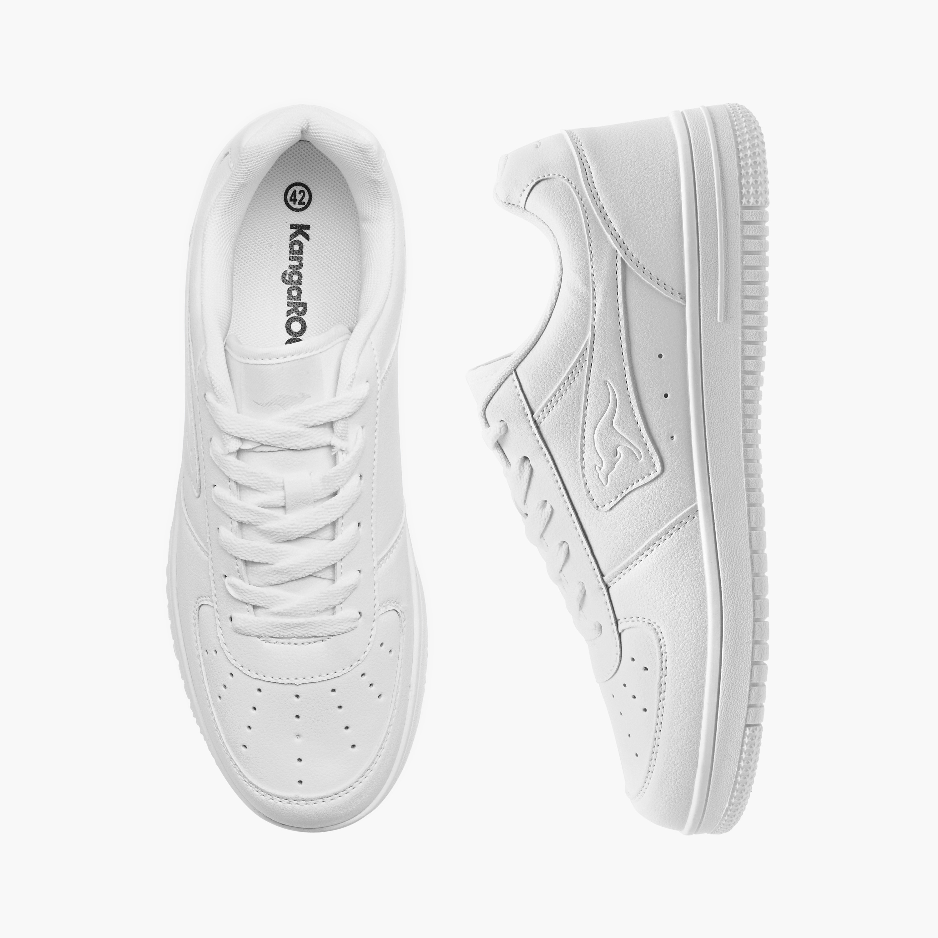 KangaROOS Unisex Logo Detail Sneakers with Lace-Up Closure-women-shoes-sneakers-image-1