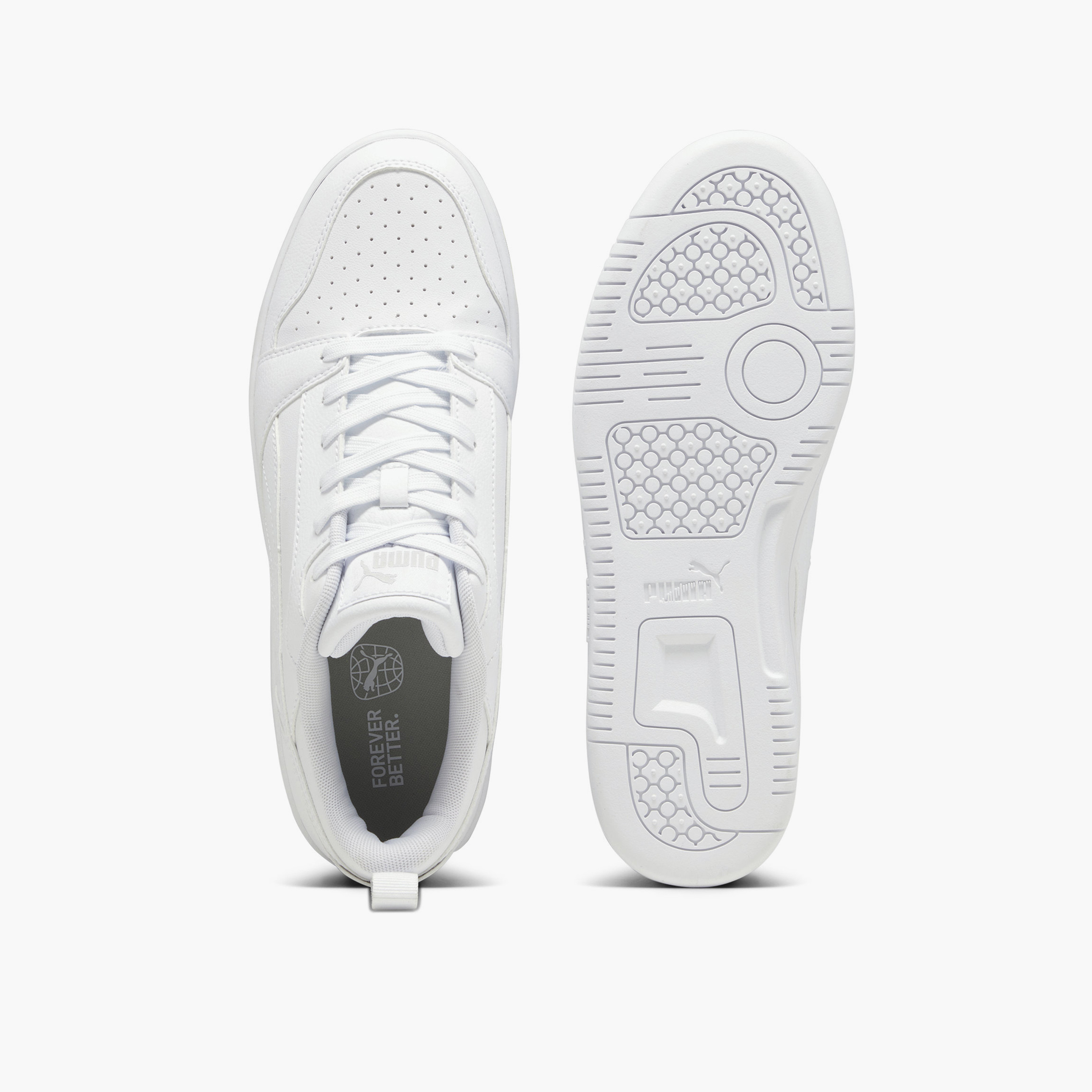 Puma Men Rebound V6 Lace-Up Low Ankle Sneakers-sports-men-shoes-image-4
