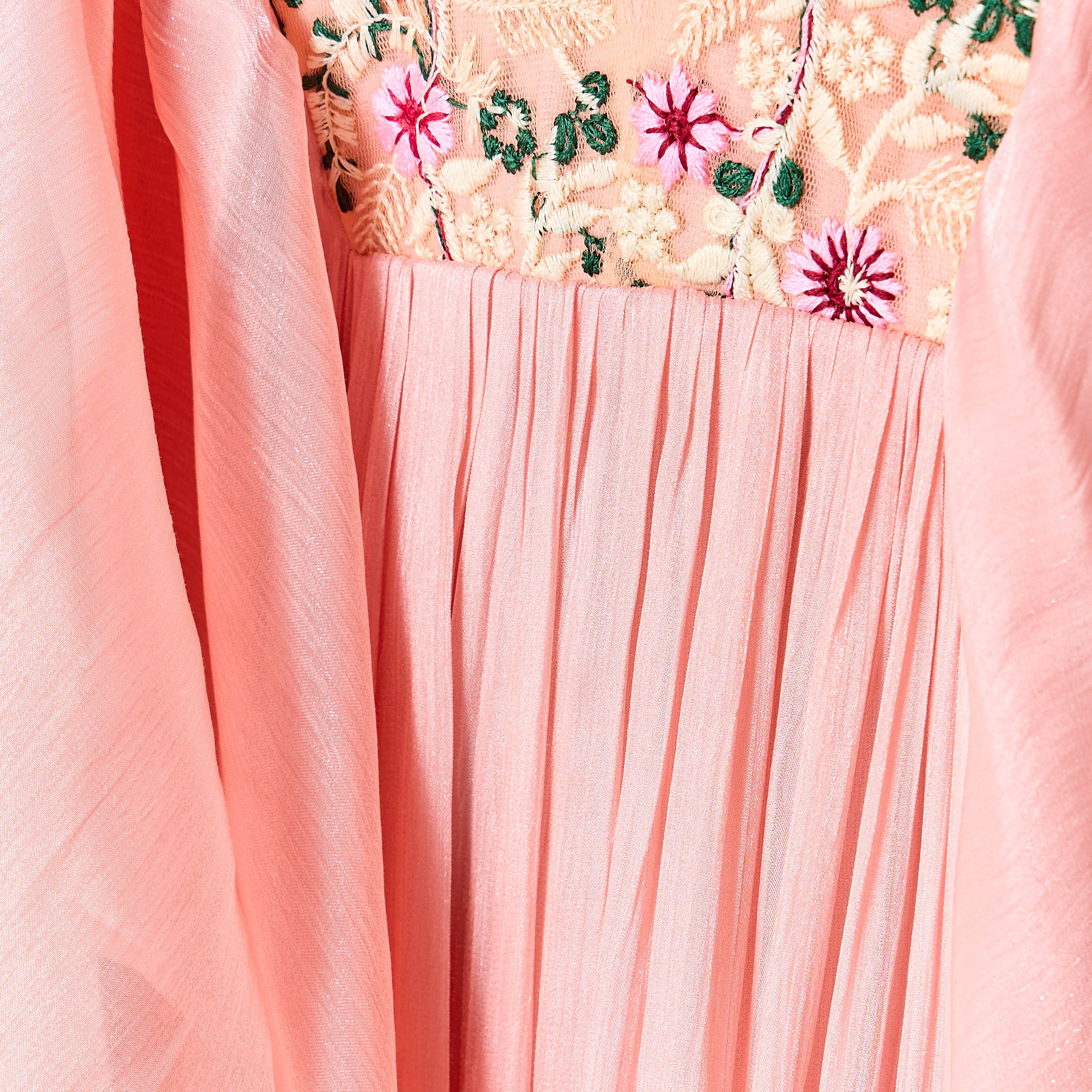 Golden Apple Embroidered Jalabiya with V-neck and Extended Cuff Sleeves-women-arabicclothing-jalabiyas-image-10