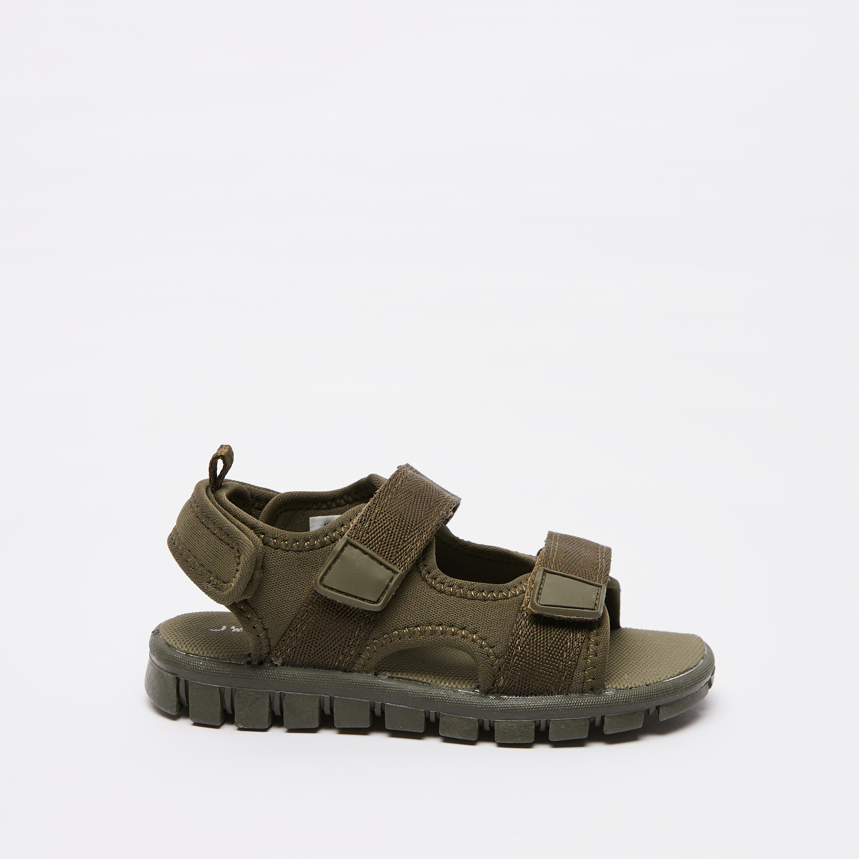 Juniors Textured Floaters with Hook and Loop Closure-boys-shoes-sandals-image-1
