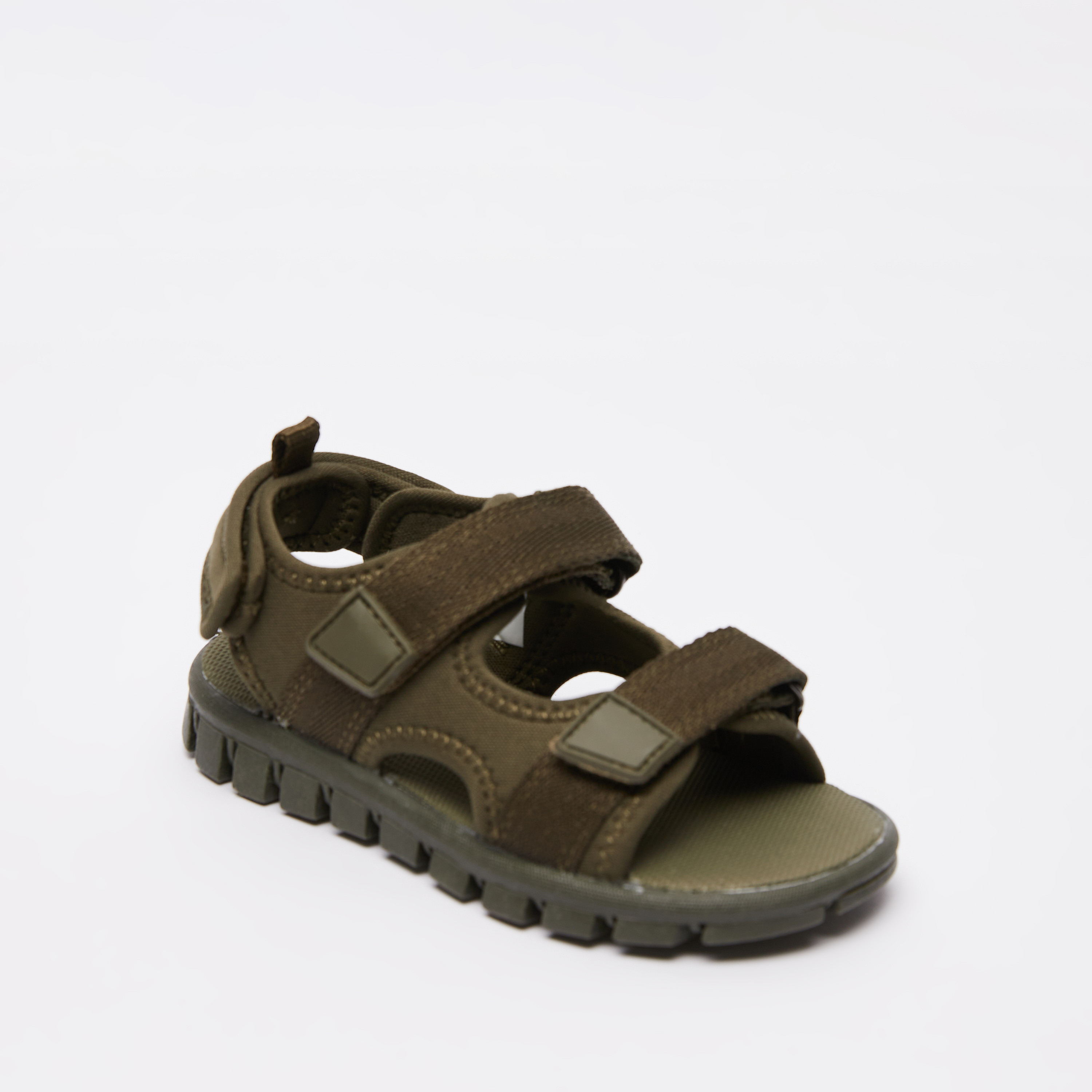 Juniors Textured Floaters with Hook and Loop Closure-boys-shoes-sandals-image-2