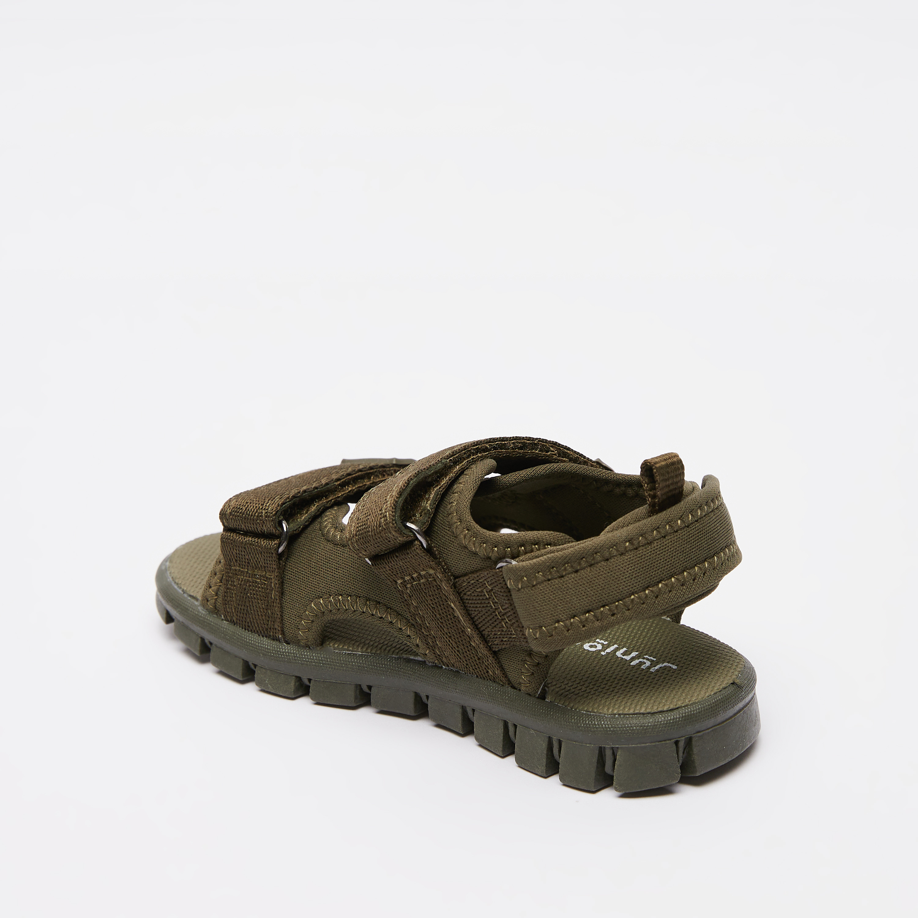 Juniors Textured Floaters with Hook and Loop Closure-boys-shoes-sandals-image-3
