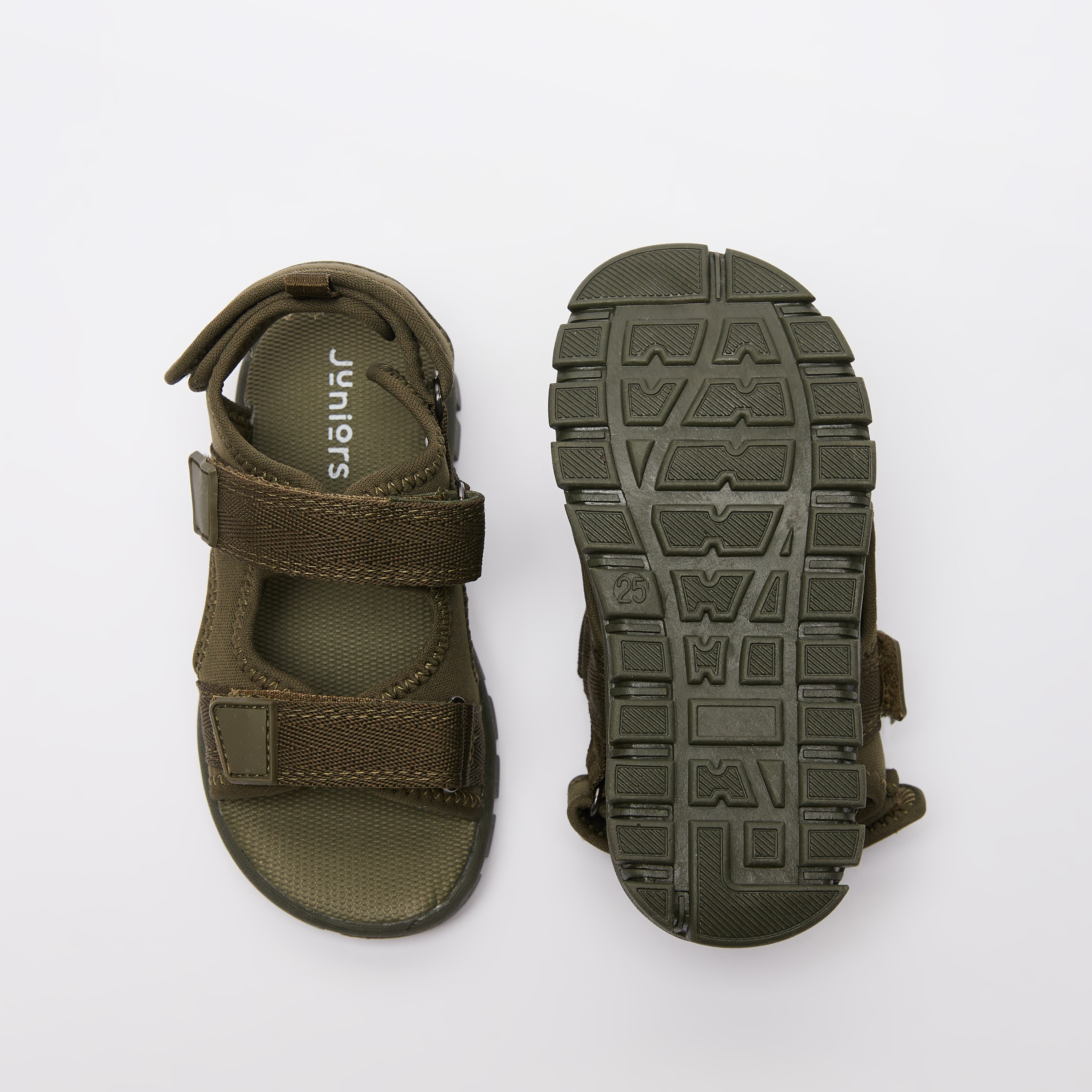 Juniors Textured Floaters with Hook and Loop Closure-boys-shoes-sandals-image-5