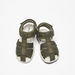 Juniors Textured Back Strap Sandals with Hook and Loop Closure-Boy%27s Sandals-thumbnail-1