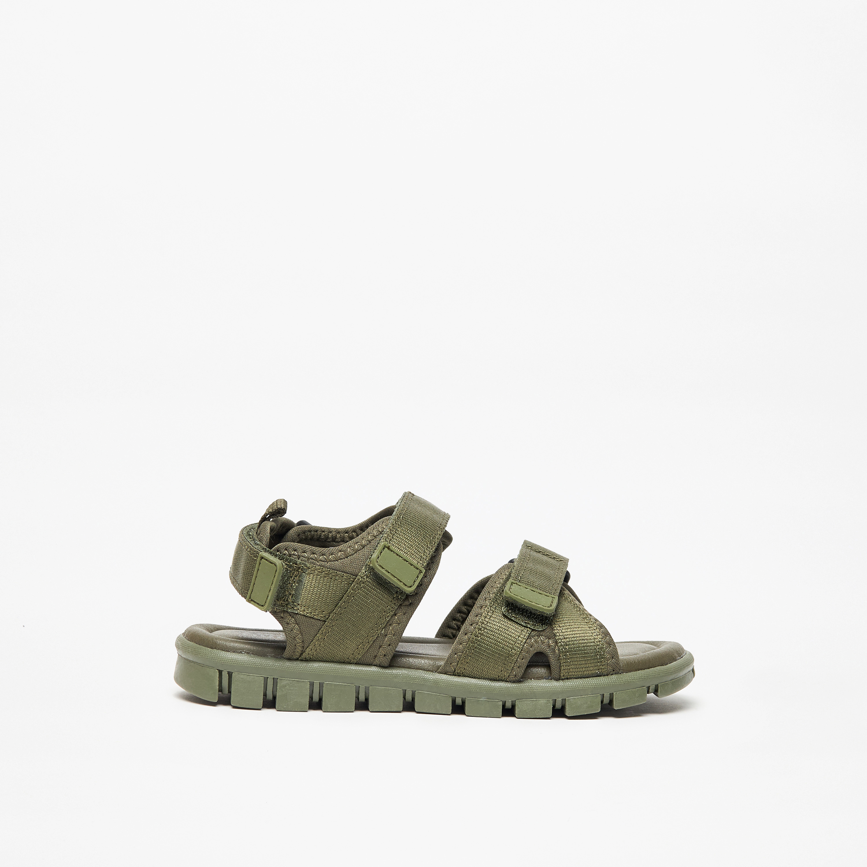Mister Duchini Panelled Sandals with Hook and Loop Closure-boys-shoes-sandals-image-3