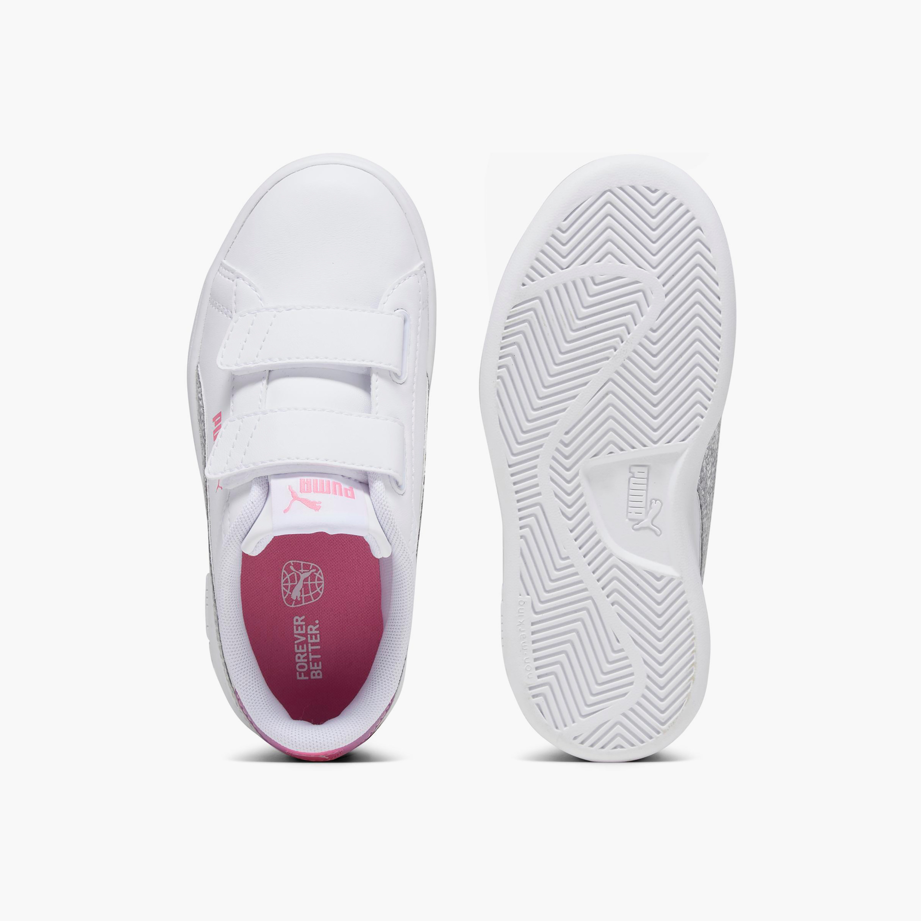 Puma Kids Smash 3.0 L Star Glow V Hook & Loop Shoes-girls-shoes-sneakers-image-4