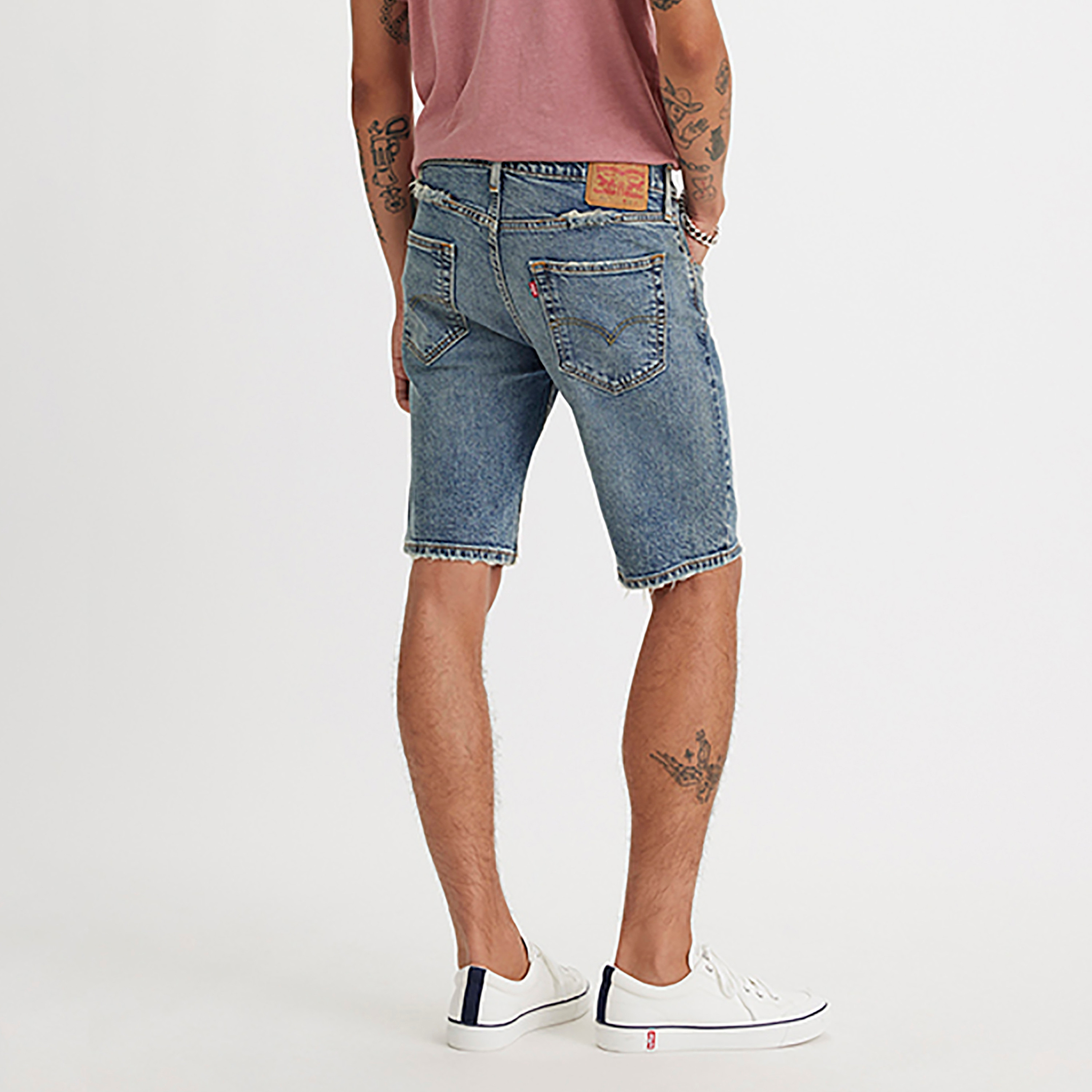 Levi's Plain Mid-Rise Button Denim Shorts-men-clothing-bottoms-shorts-image-3