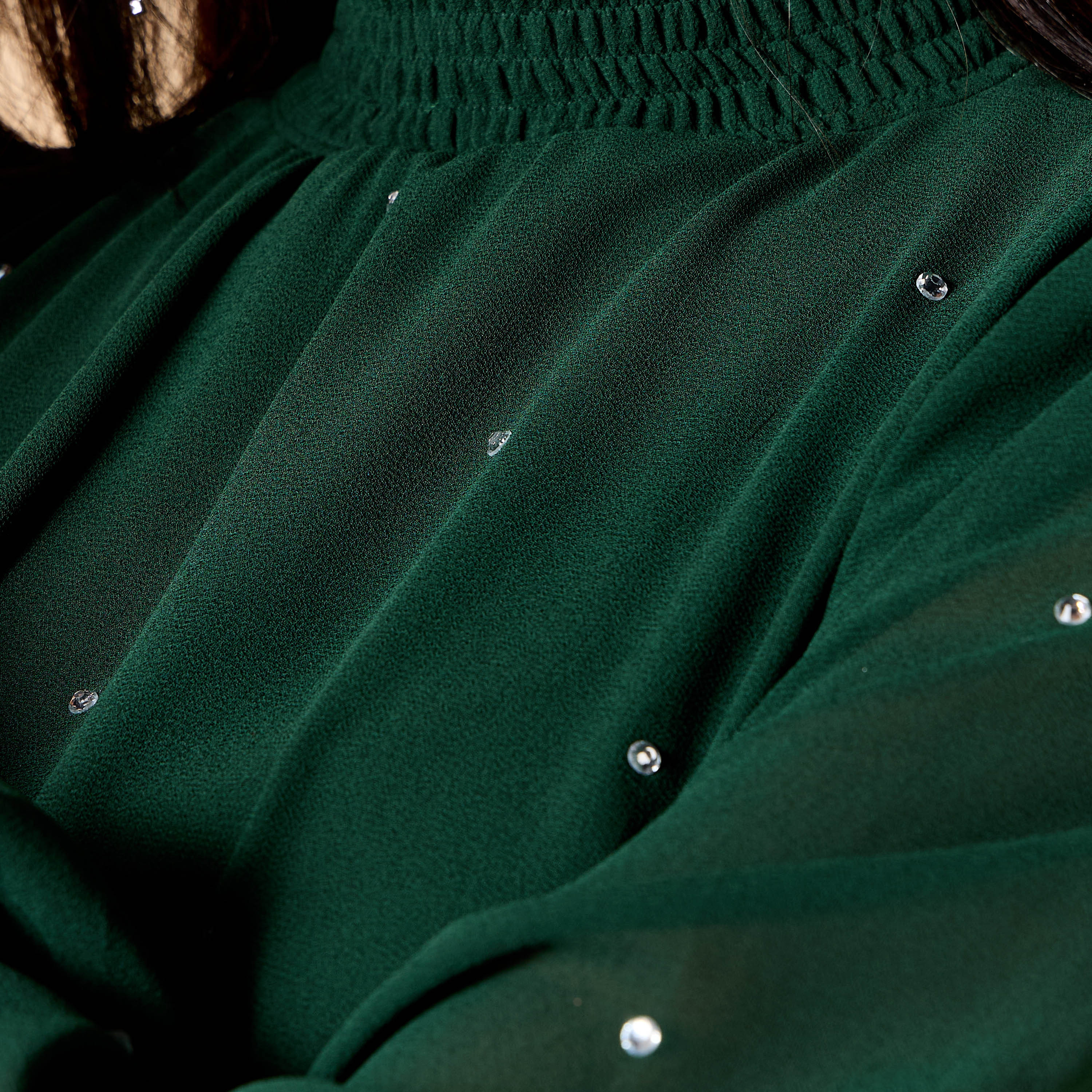 فستان مزين بياقة عالية وأكمام واسعة من جولدن آبل-women-clothing-dresses-image-12