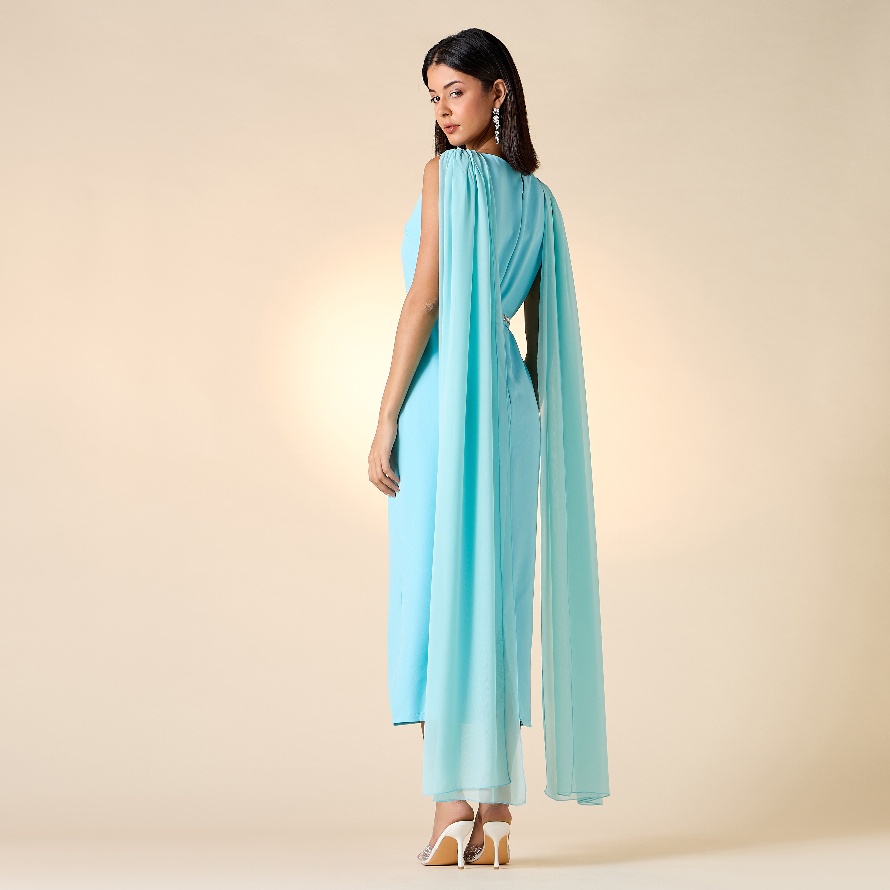فستان مزين بأكمام كاب من جولدن أبل-women-clothing-dresses-image-9
