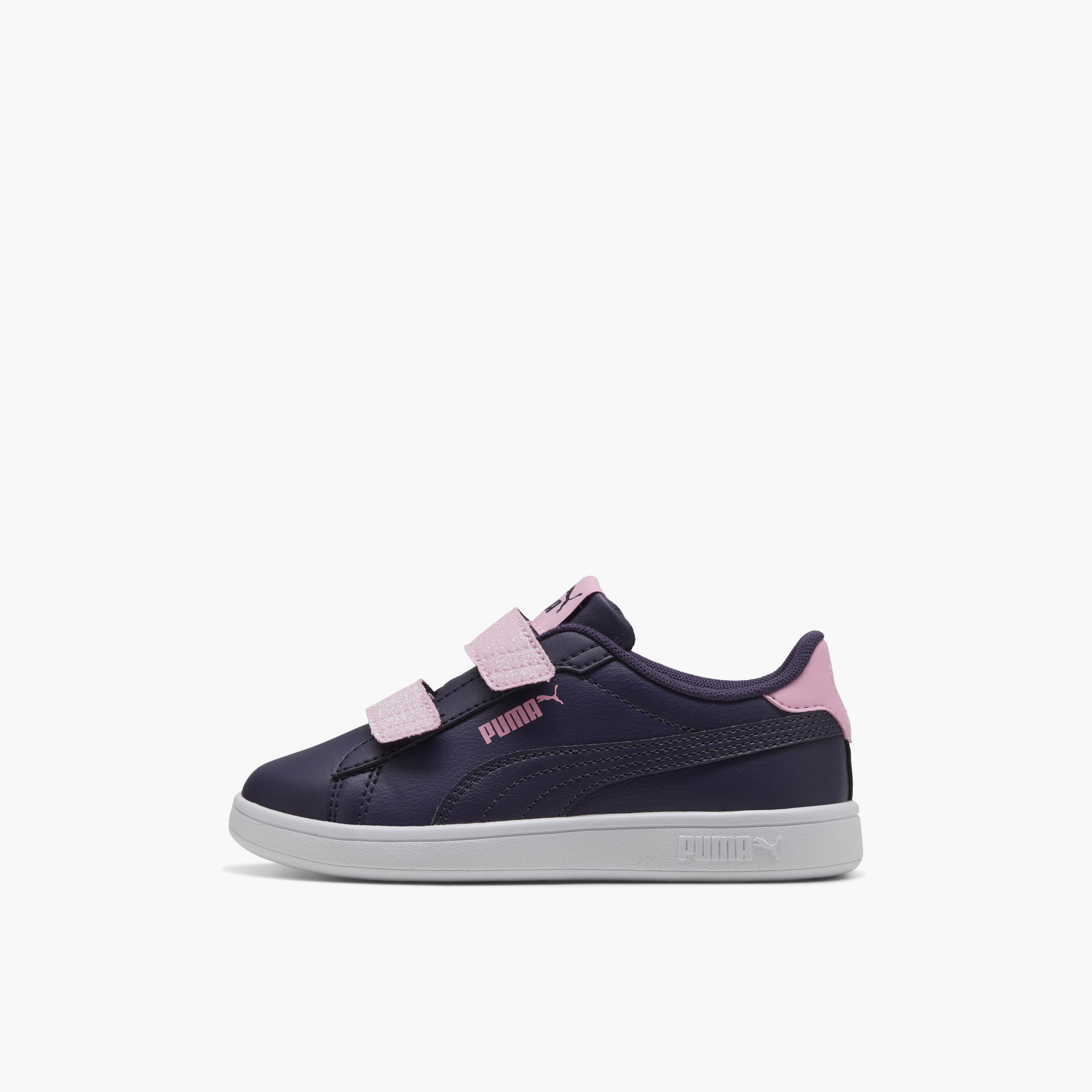 Puma Girls Smash 3.0 L Glitter V Hook & Loop Sports Shoes-sports-girls-shoes-image-3
