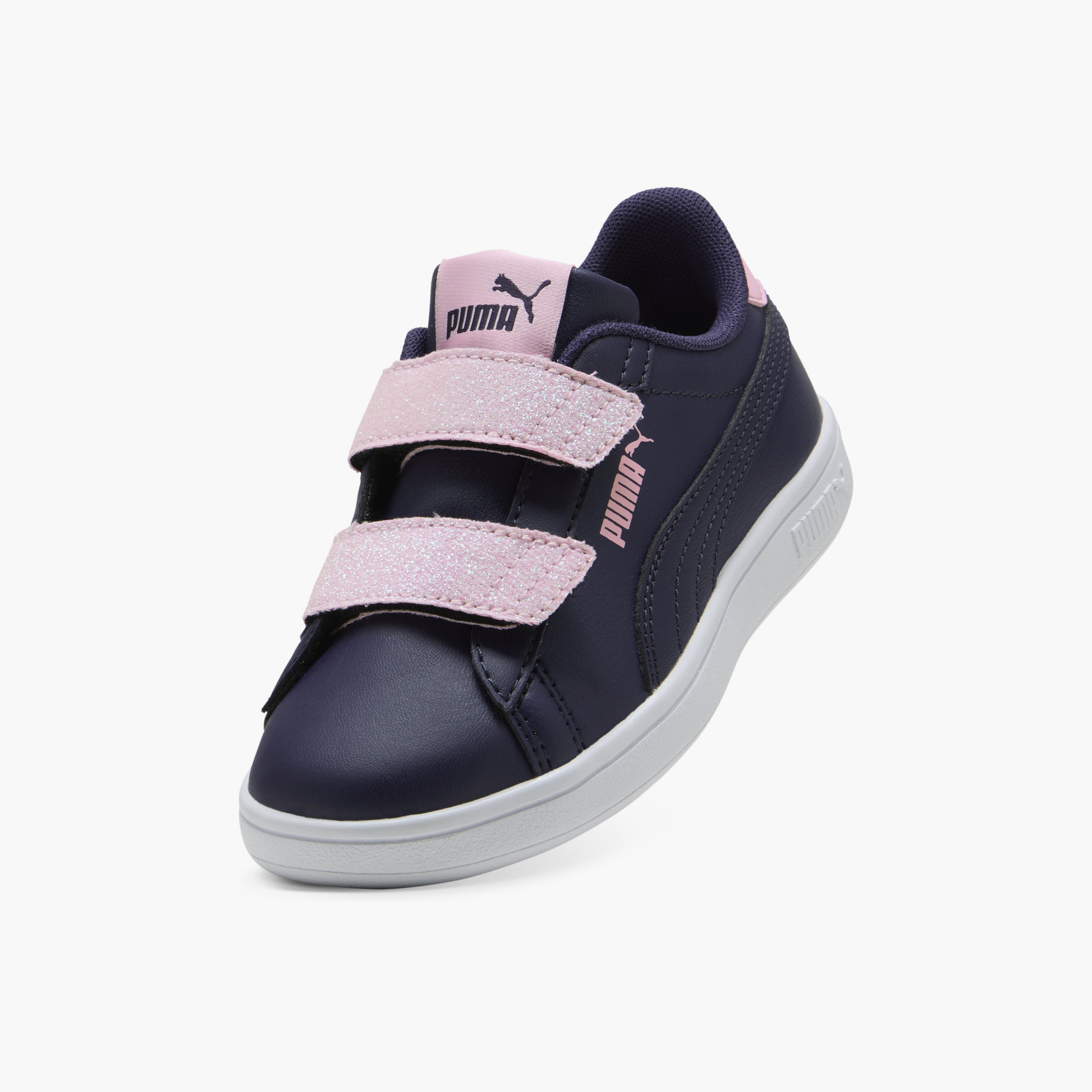 Puma Girls Smash 3.0 L Glitter V Hook & Loop Sports Shoes-sports-girls-shoes-image-5