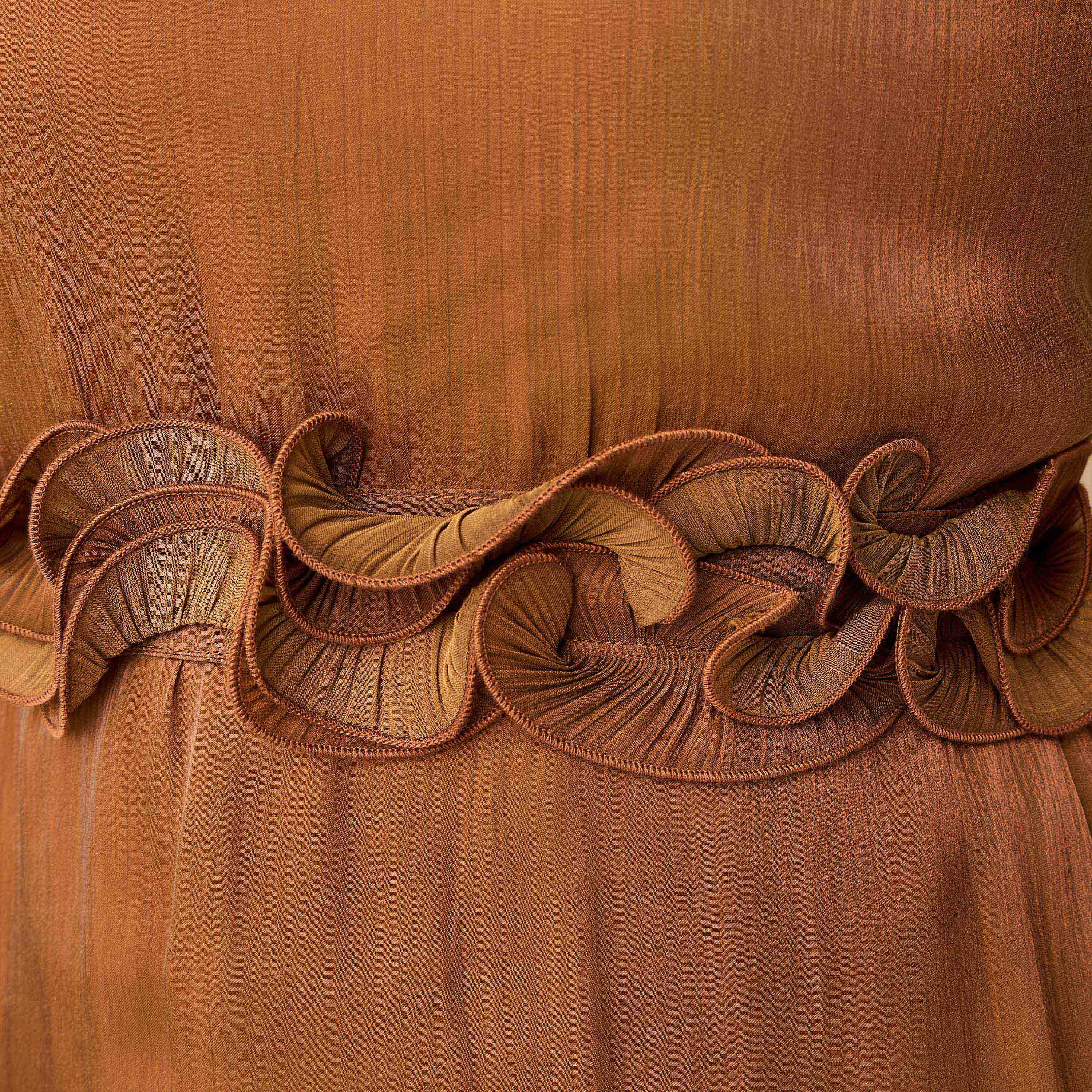 Golden Apple Ruffle Detail Sleeveless Dress and Open Front Shrug Set-women-clothing-dresses-image-5