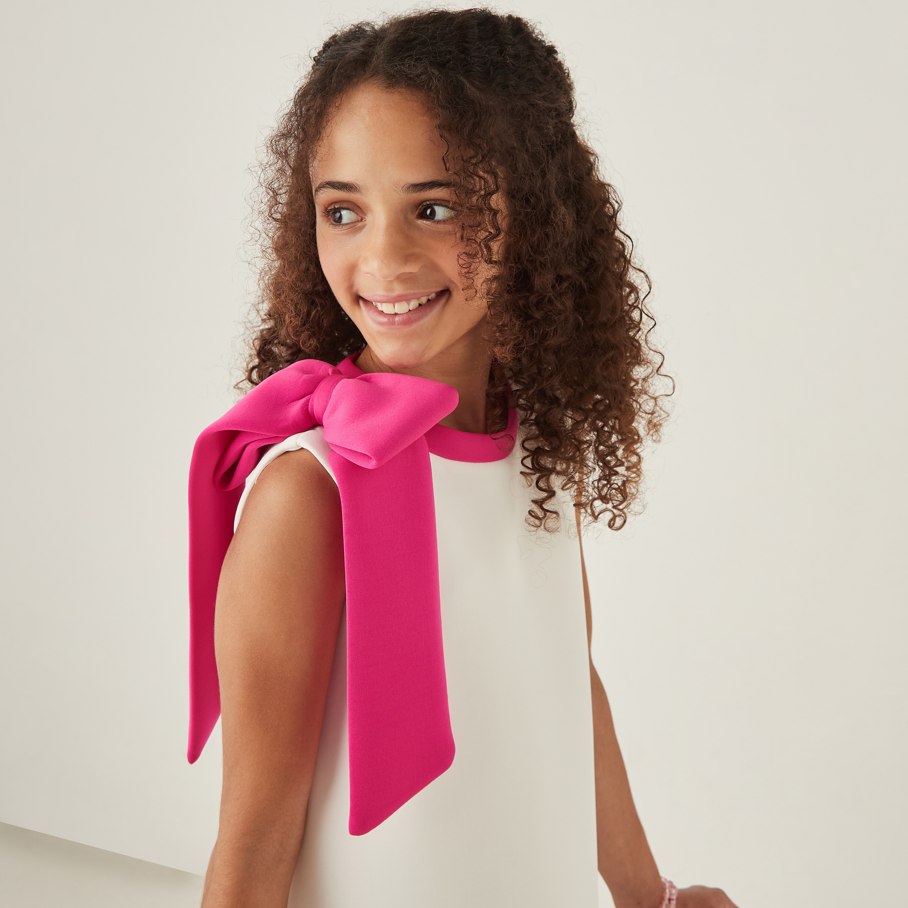Little Golden Apple Bow Accent Sleeveless Dress with Ruffles-girls-clothing-dressesandjumpsuits-image-4