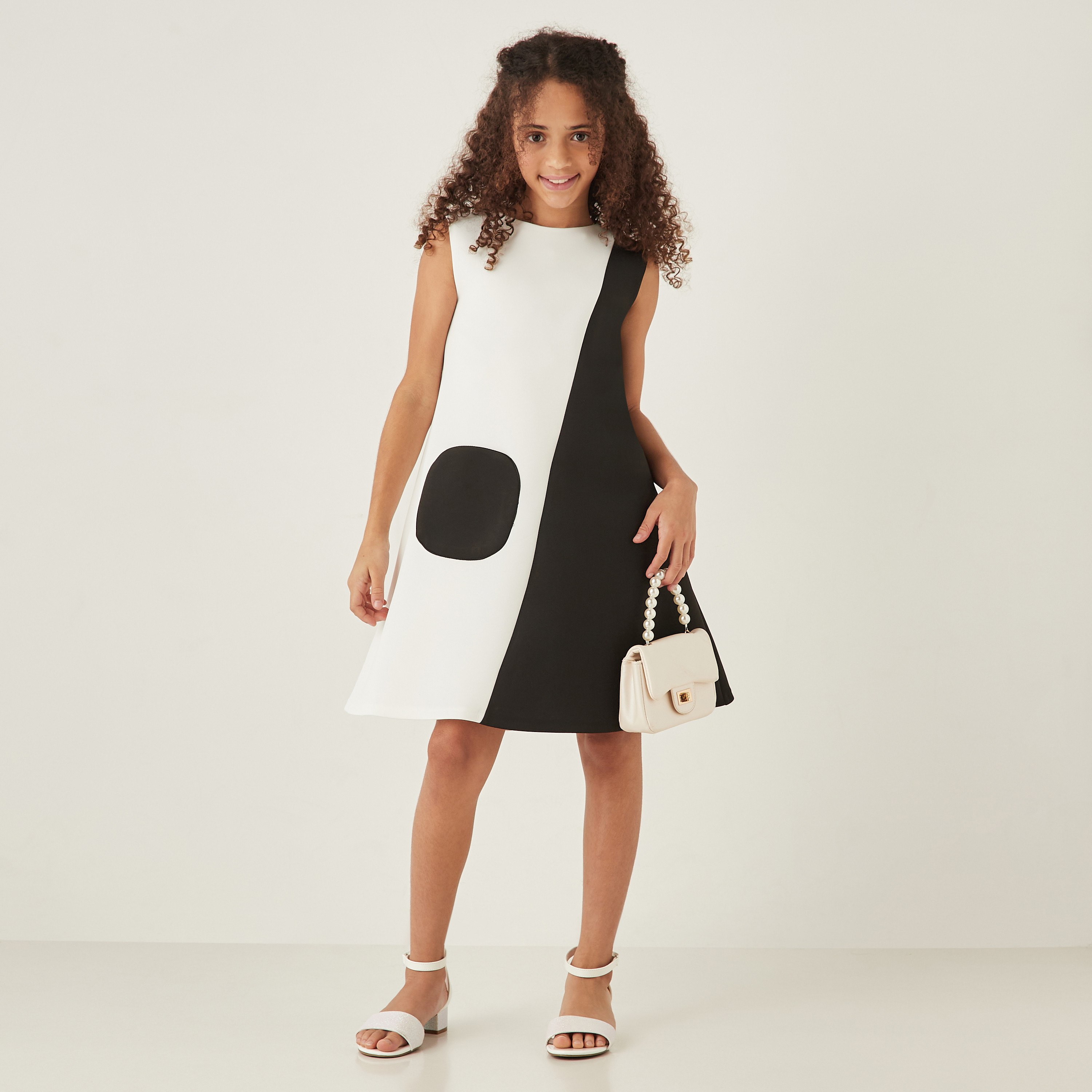 Little Golden Apple Bow Accent Sleeveless Dress with Ruffles-girls-clothing-dressesandjumpsuits-image-7