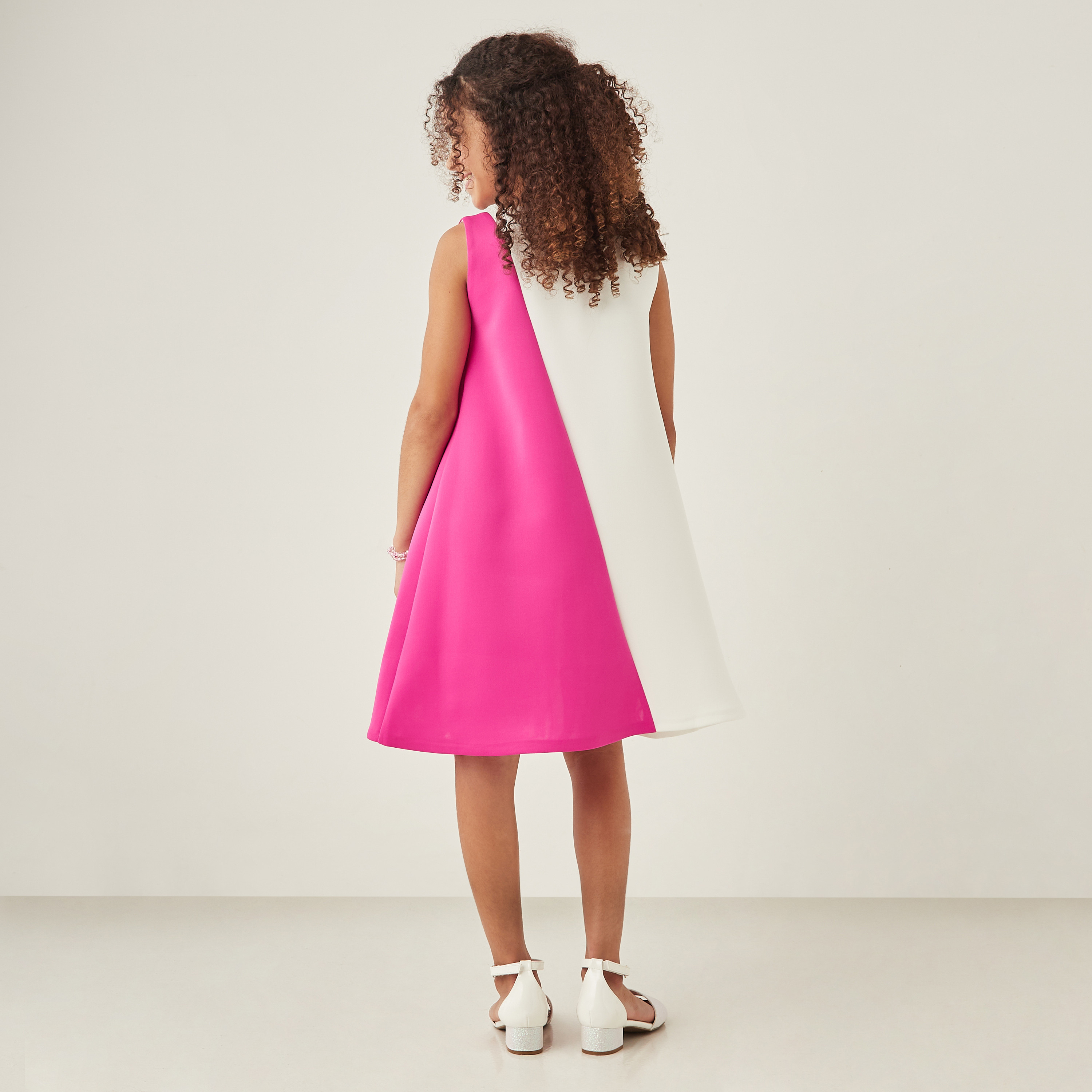 Little Golden Apple Panelled Sleeveless Dress with Pocket-girls-clothing-dressesandjumpsuits-image-3