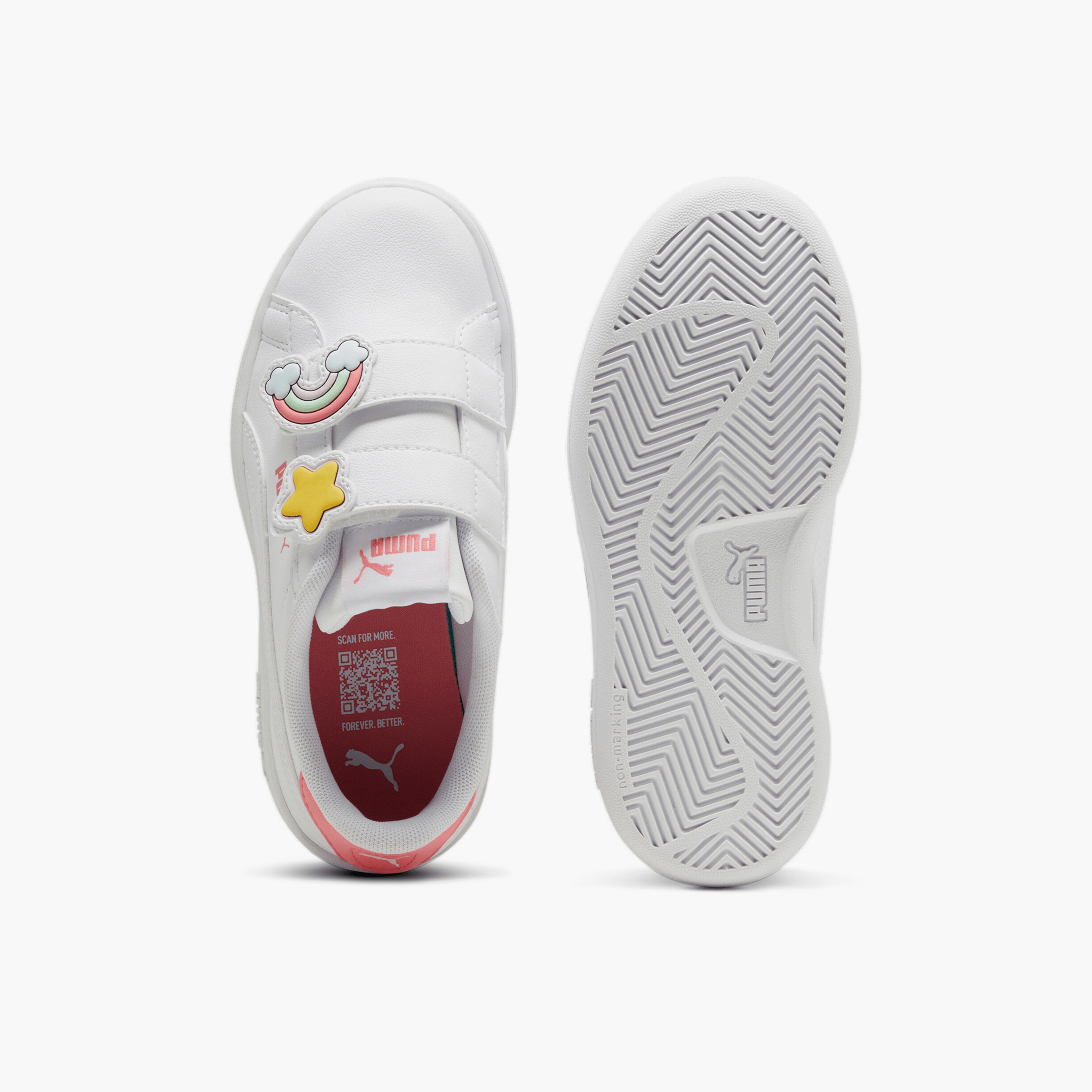 حذاء سنيكرز للأطفال سماش 3.0 بادجز بي اس بكاحل وشريط إغلاق لاصق من بوما-girls-shoes-sneakers-image-6