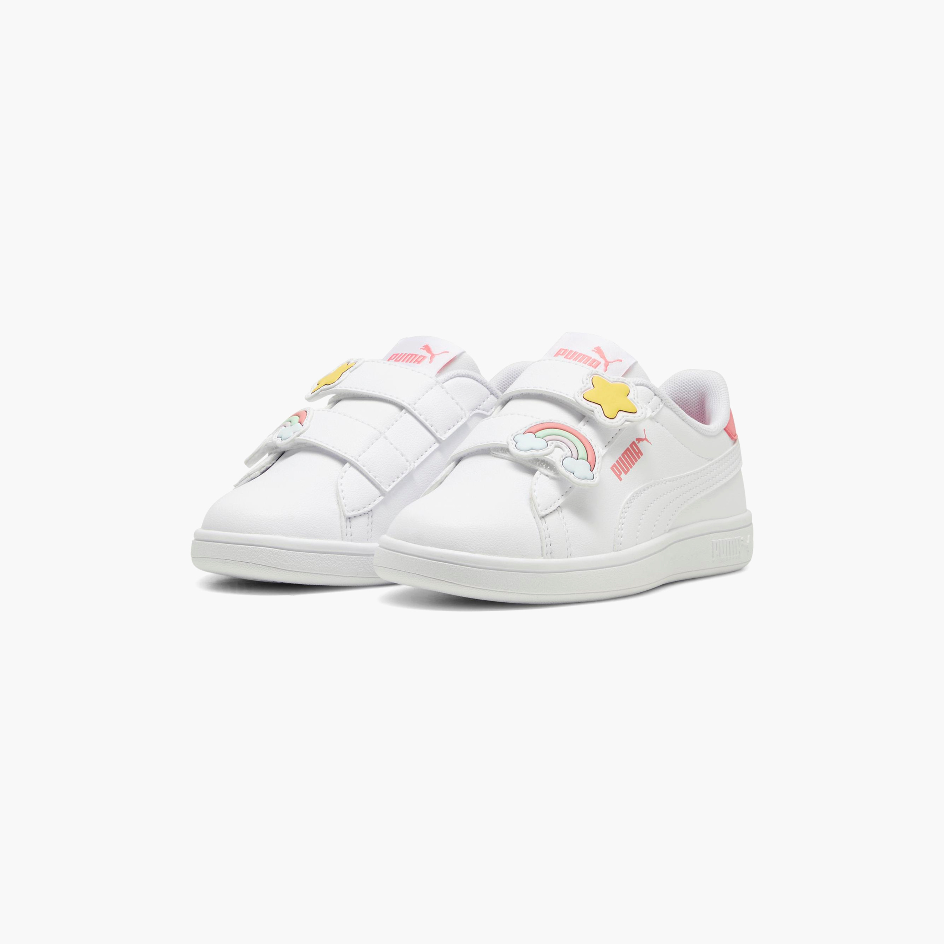 Puma Girls Smash 3.0 Badges V Sneakers 39728601 | OE-girls-shoes-sneakers-image-1