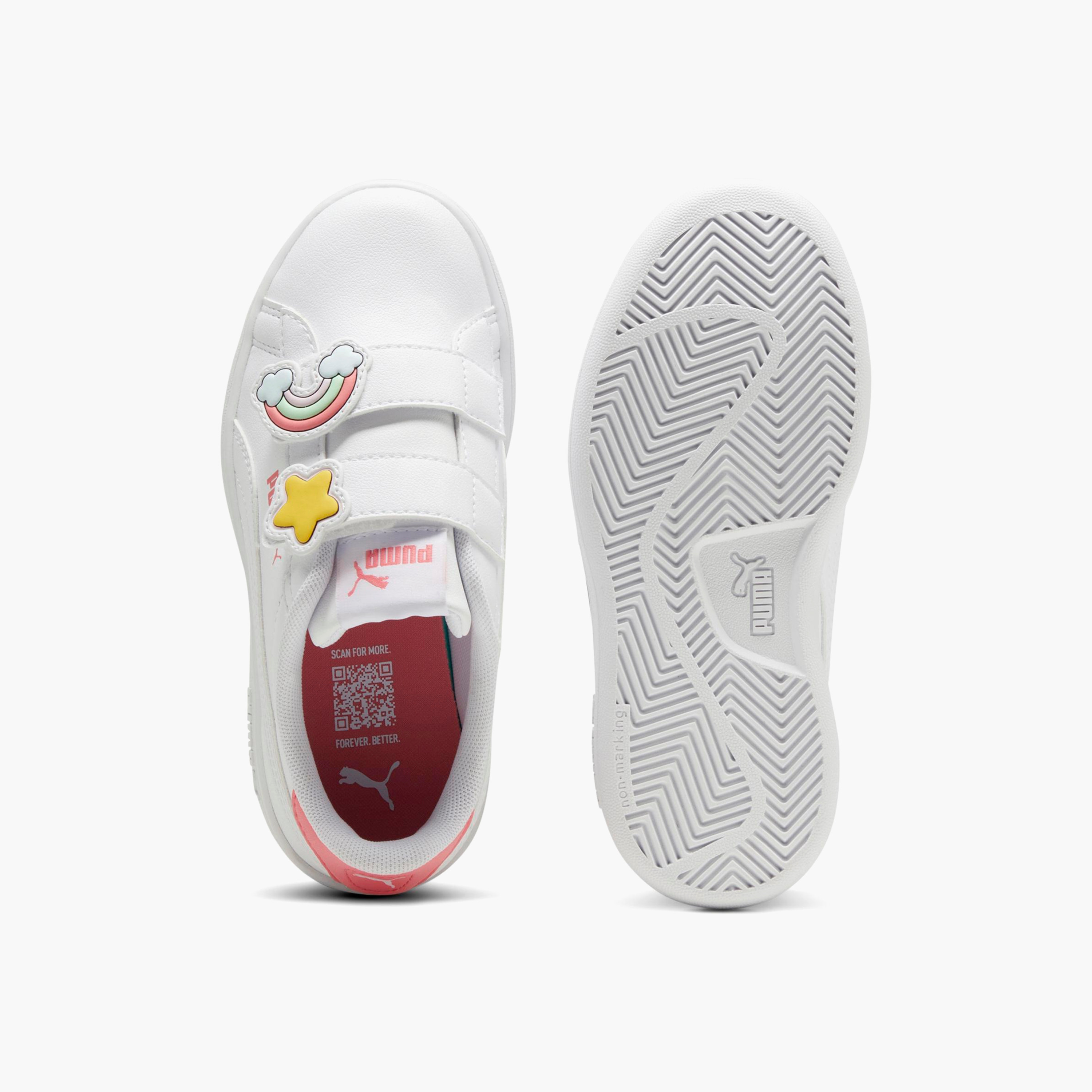 Puma Girls Smash 3.0 Badges V Sneakers 39728601 | OE-girls-shoes-sneakers-image-5