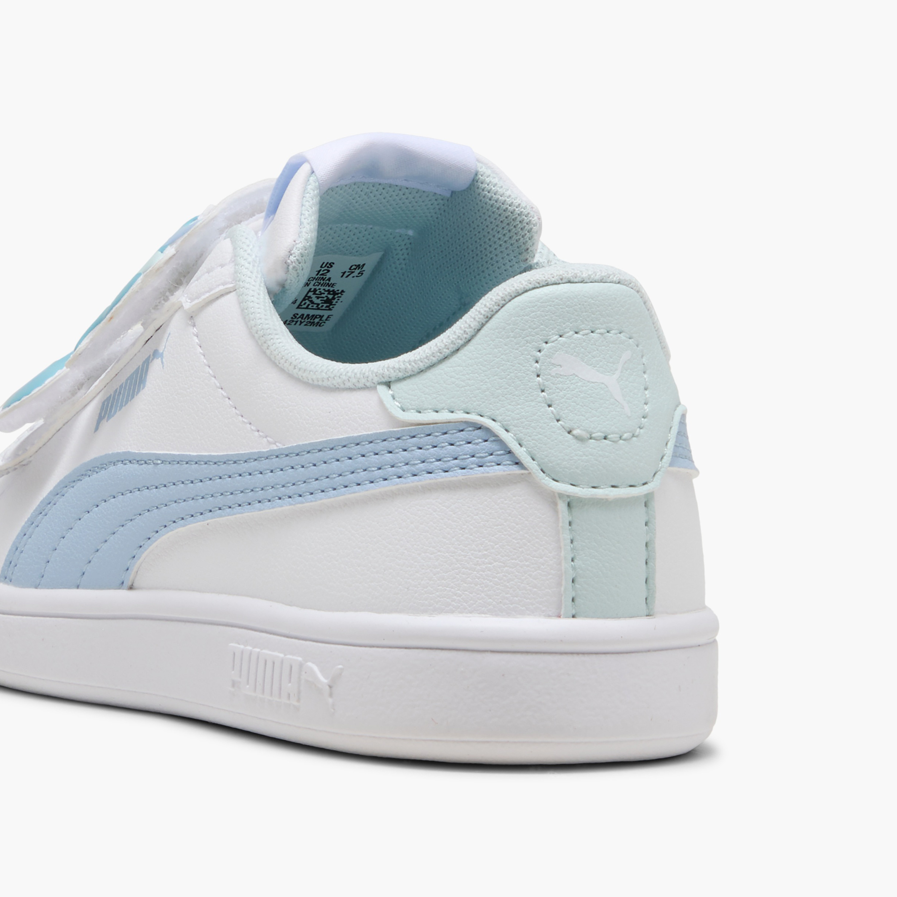 Puma Kids Smash 3.0 Badges Hook & Loop Ankle Sneakers-girls-shoes-sneakers-image-2