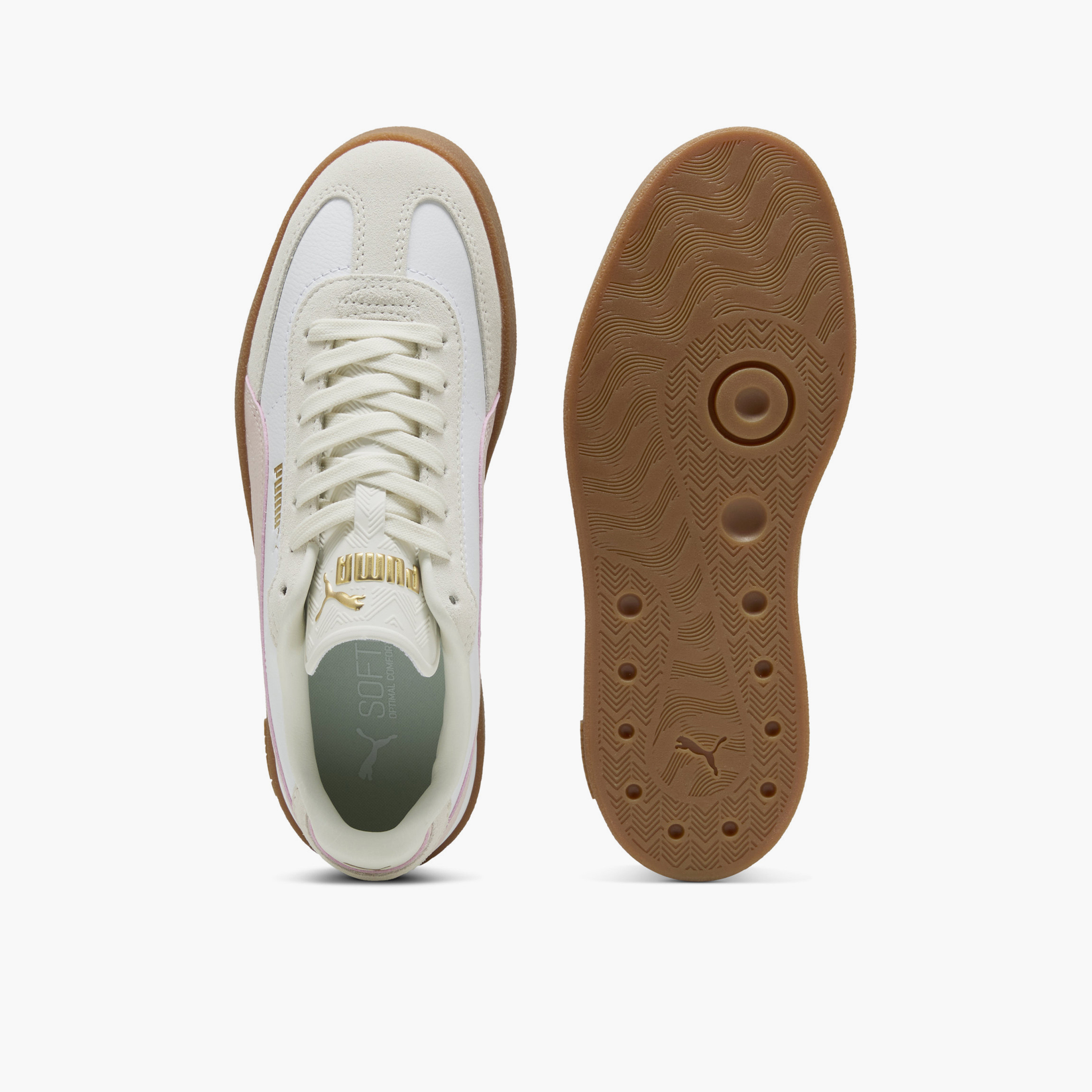 Puma Women Club II Era Lace-Up Leather Sneakers-sports-women-shoes-image-4
