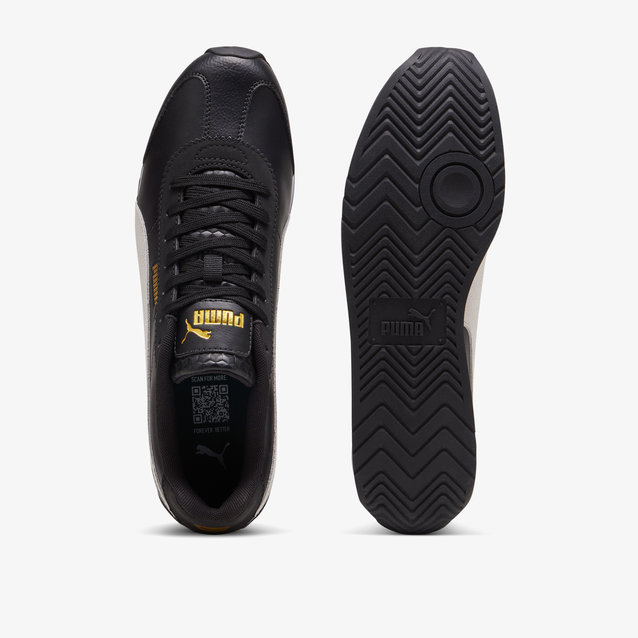 Shop Puma Men's Panelled Lace-Up Sports Shoes - Turin 3