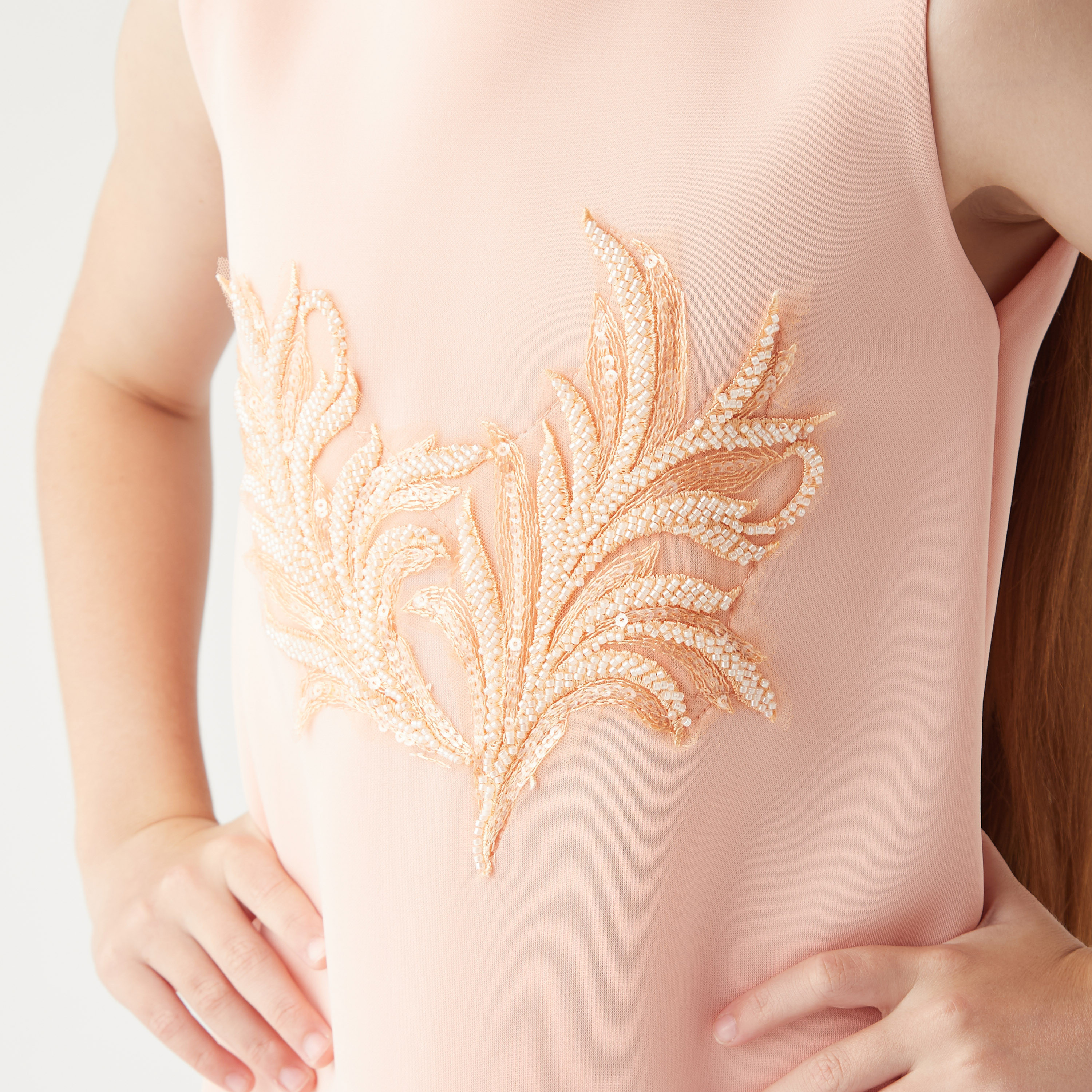 فستان مزين دون أكمام بسحاب إغلاق وتزيينات من ليتل جولدن أبل-girls-clothing-dressesandjumpsuits-image-8