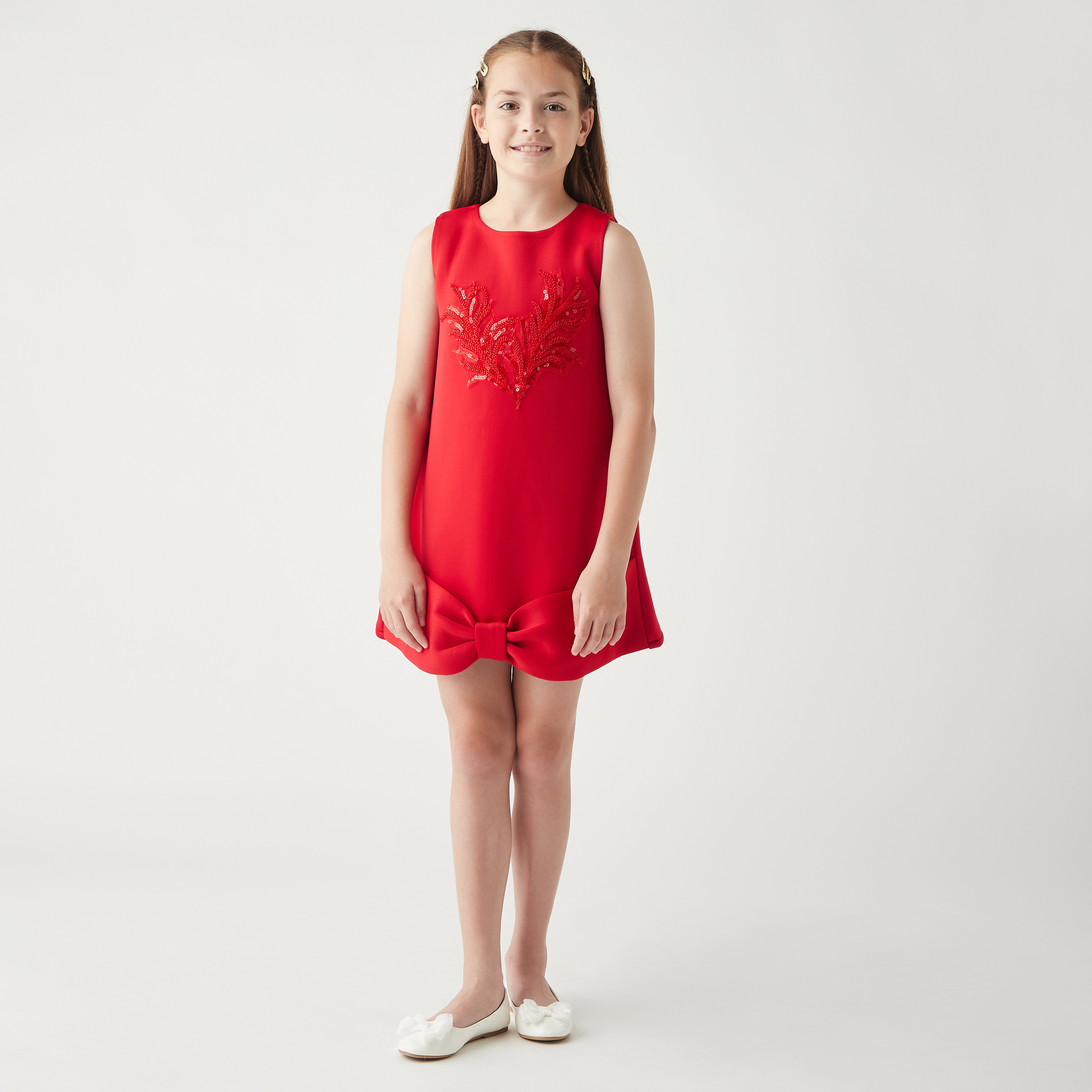 فستان مزين دون أكمام بسحاب إغلاق وتزيينات من ليتل جولدن أبل-girls-clothing-dressesandjumpsuits-image-10