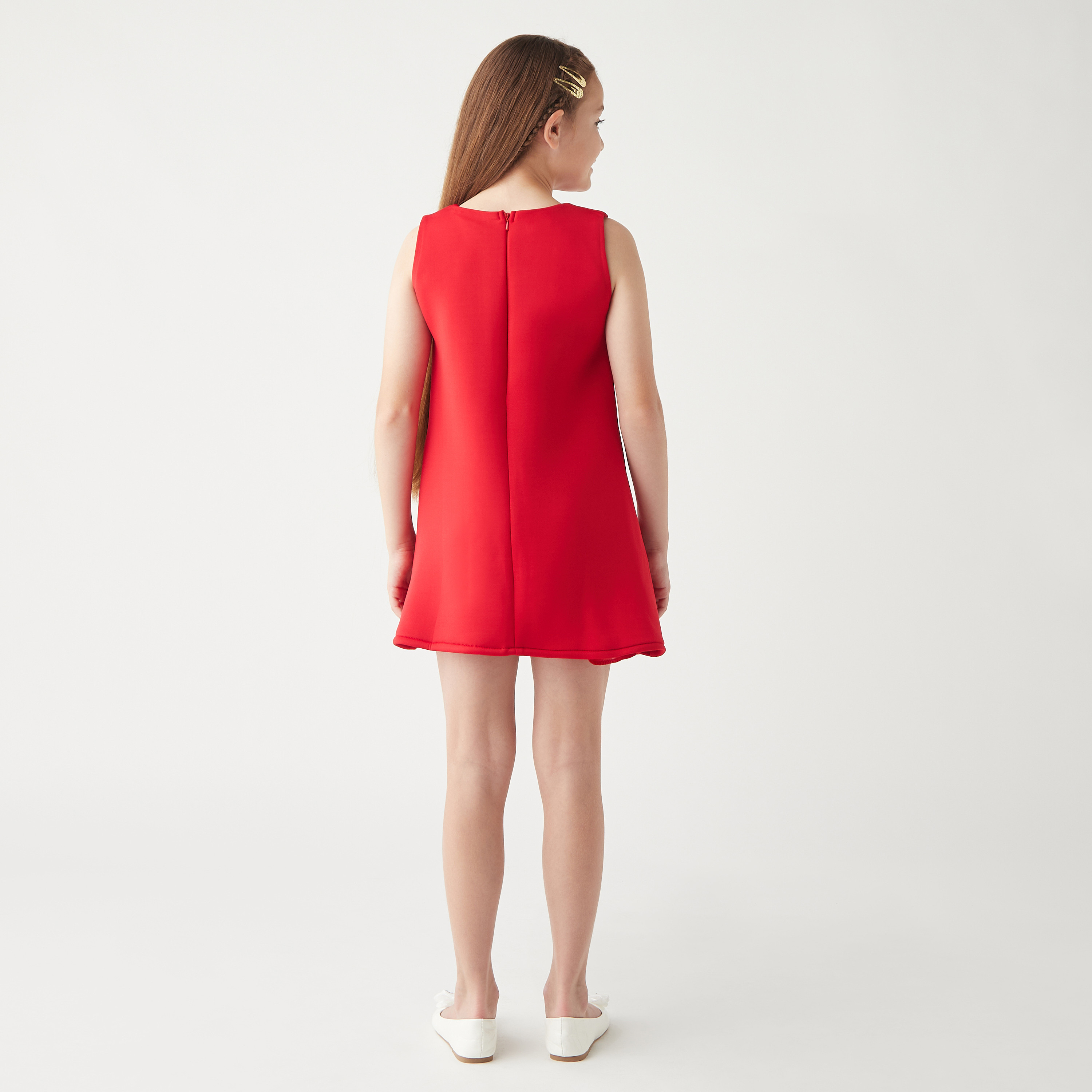 فستان مزين دون أكمام بسحاب إغلاق وتزيينات من ليتل جولدن أبل-girls-clothing-dressesandjumpsuits-image-11