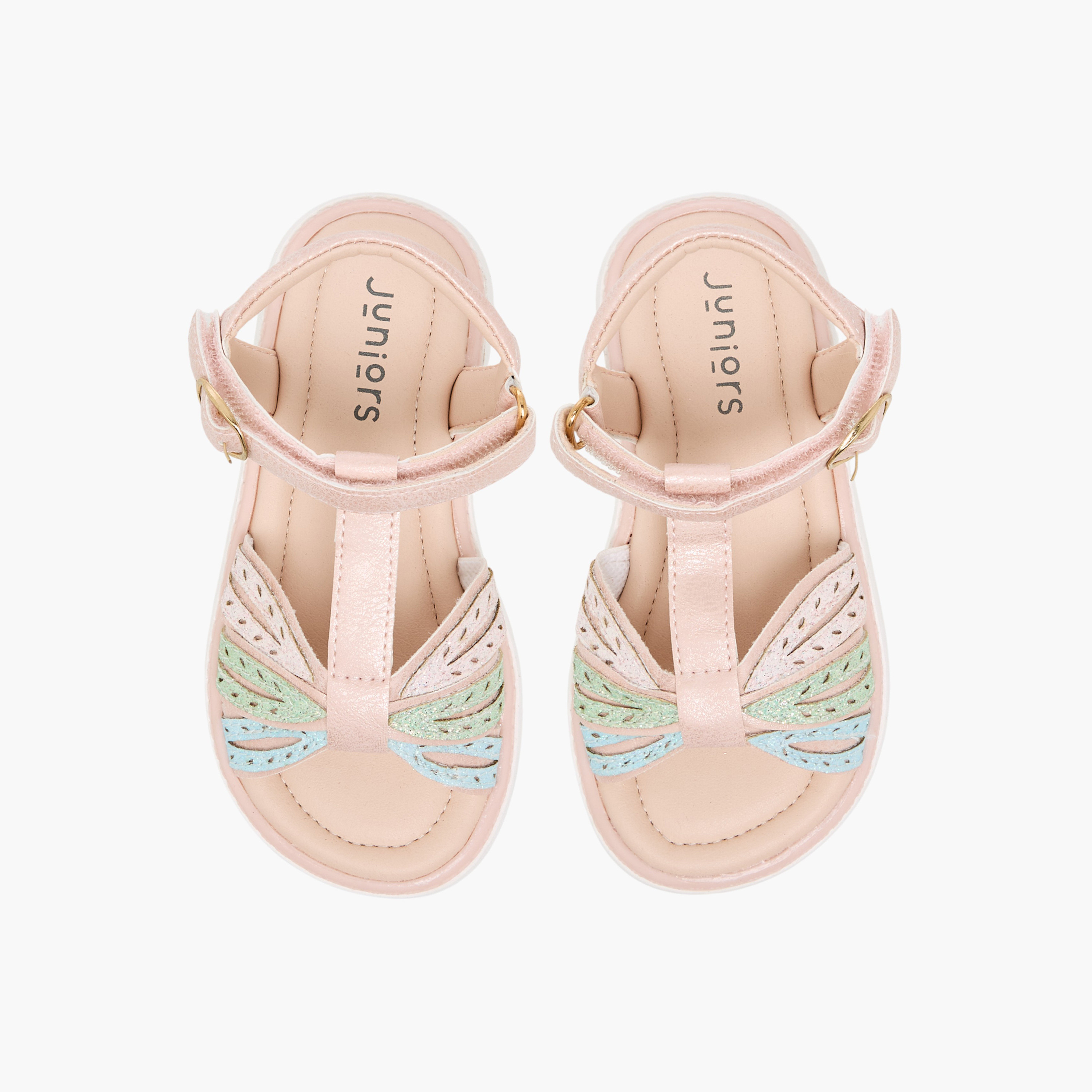 صندل مزين بالجليتر للبنات من جونيورز-girls-shoes-sandals-image-1