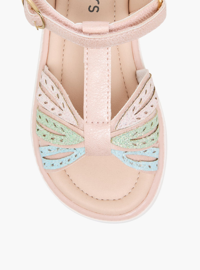 صندل مزين بالجليتر للبنات من جونيورز-girls-shoes-sandals-image-3