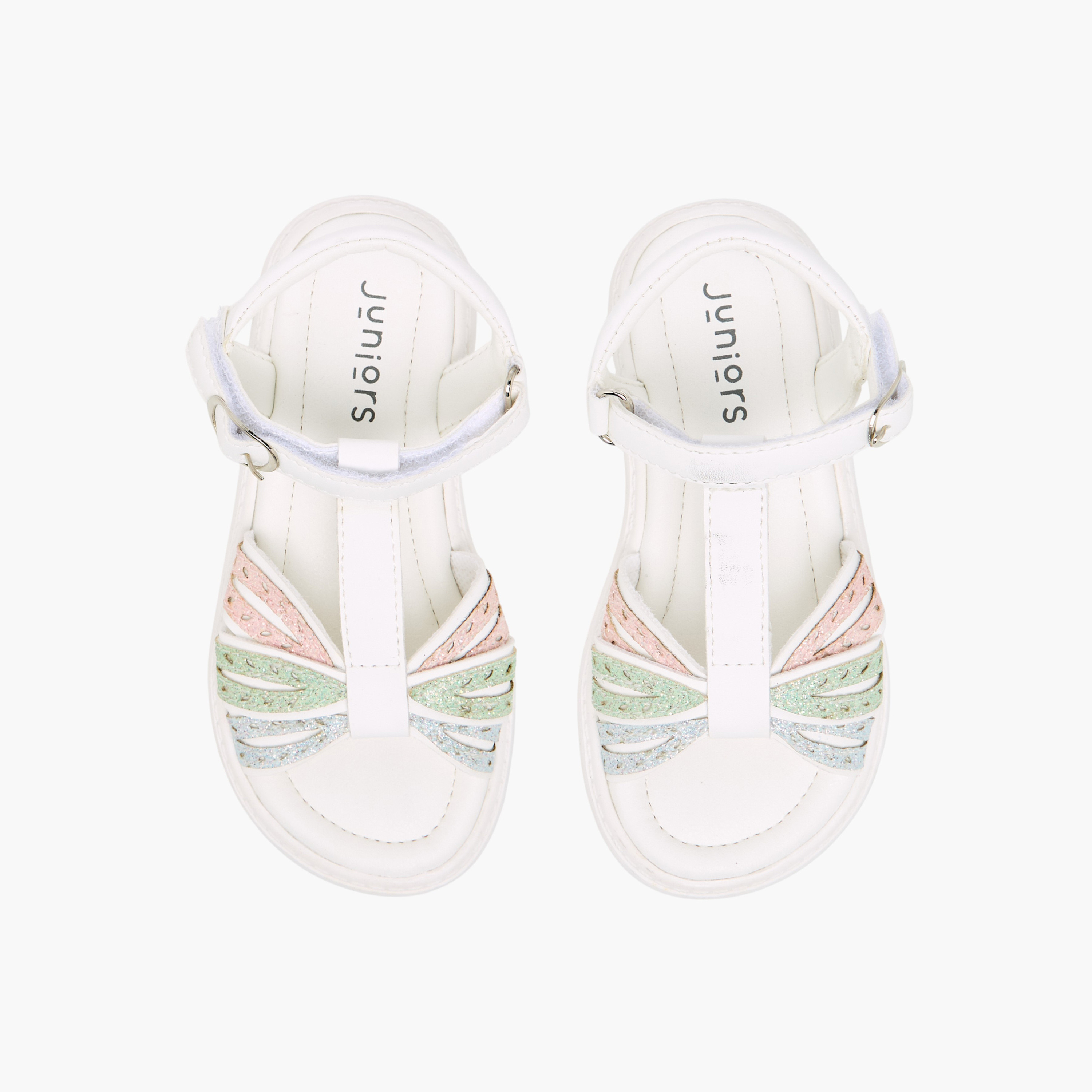 صندل مزين بالجليتر للبنات من جونيورز-girls-shoes-sandals-image-1