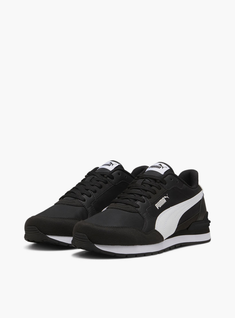 Puma Men ST Runner v4 Logo Print Lace-Up Ankle Sneakers-men-shoes-sneakers-image-1