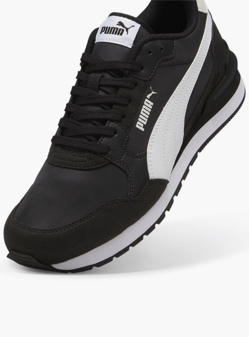 Puma Men ST Runner v4 Logo Print Lace-Up Ankle Sneakers-men-shoes-sneakers-image-4
