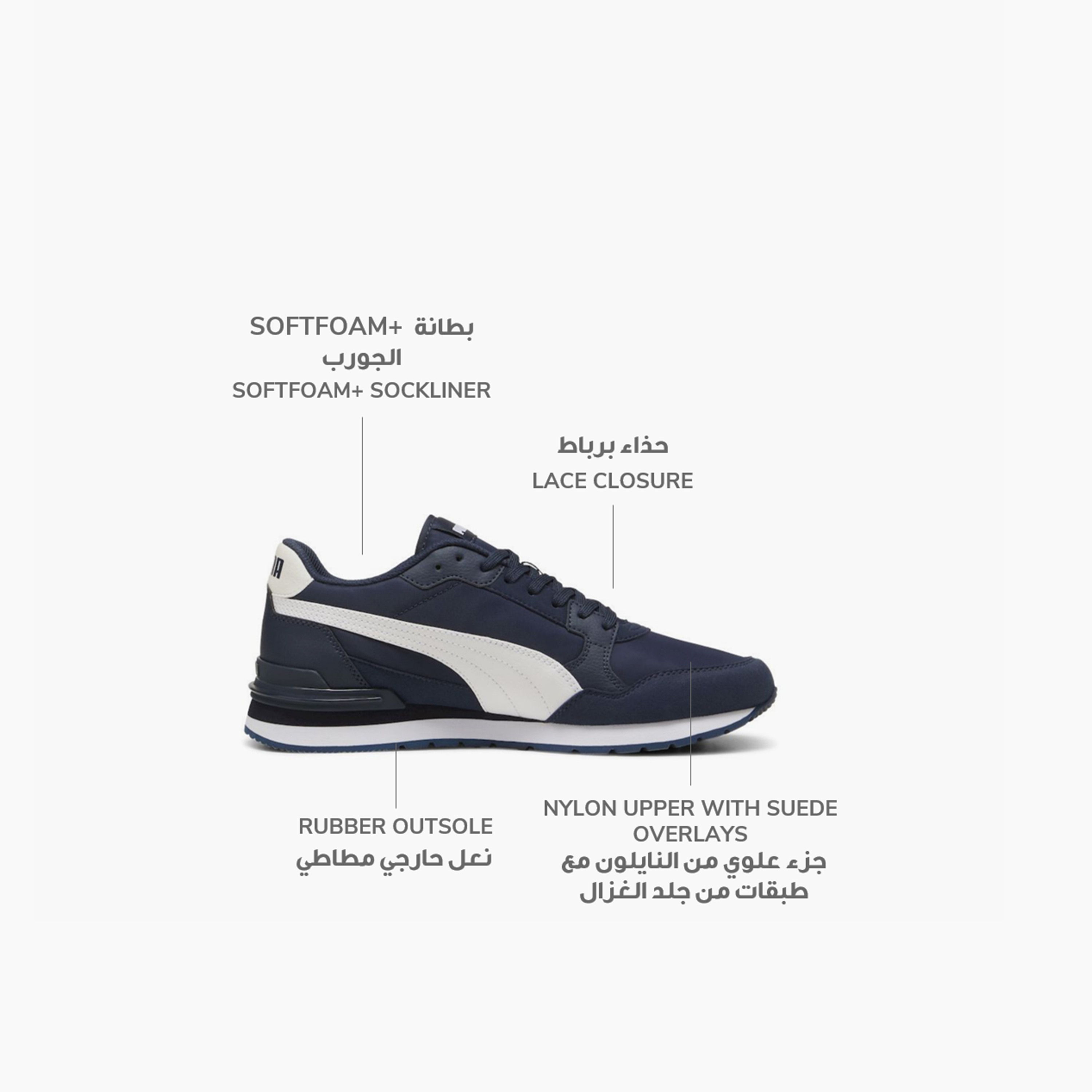 Puma Men's St Runner V4 NL Lace-Up Low Ankle Sneakers 39906907 | OE-sports-men-shoes-image-2
