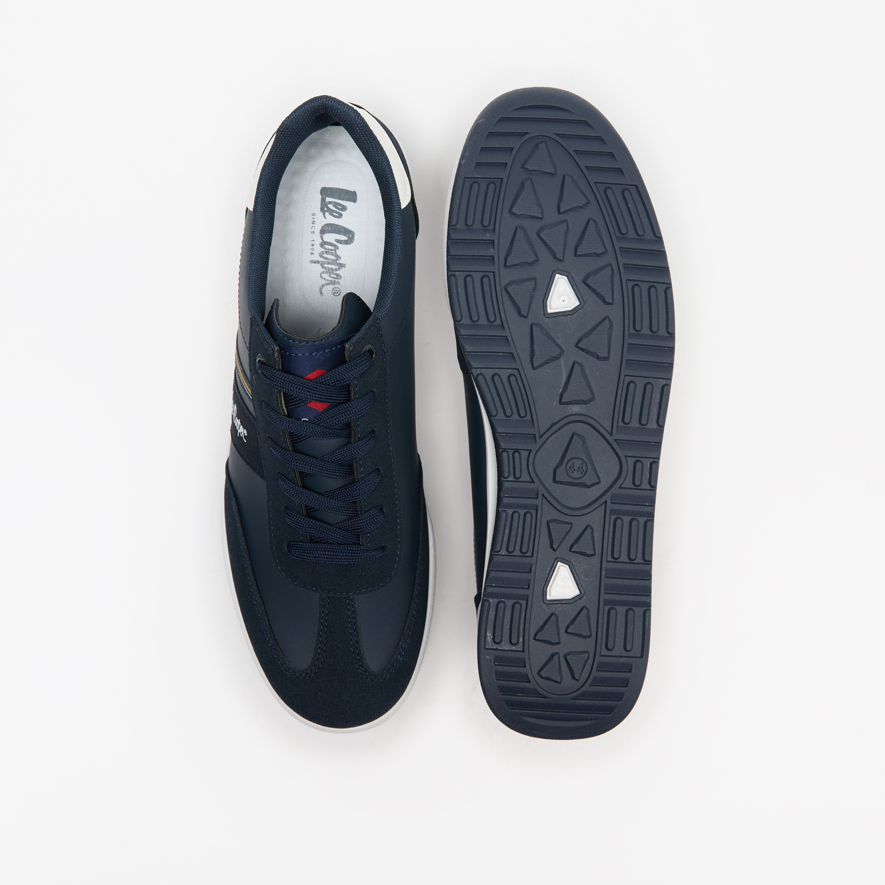 Lee Cooper Men's Panelled Low Ankle Sneakers with Lace-Up Closure-men-shoes-sneakers-image-9