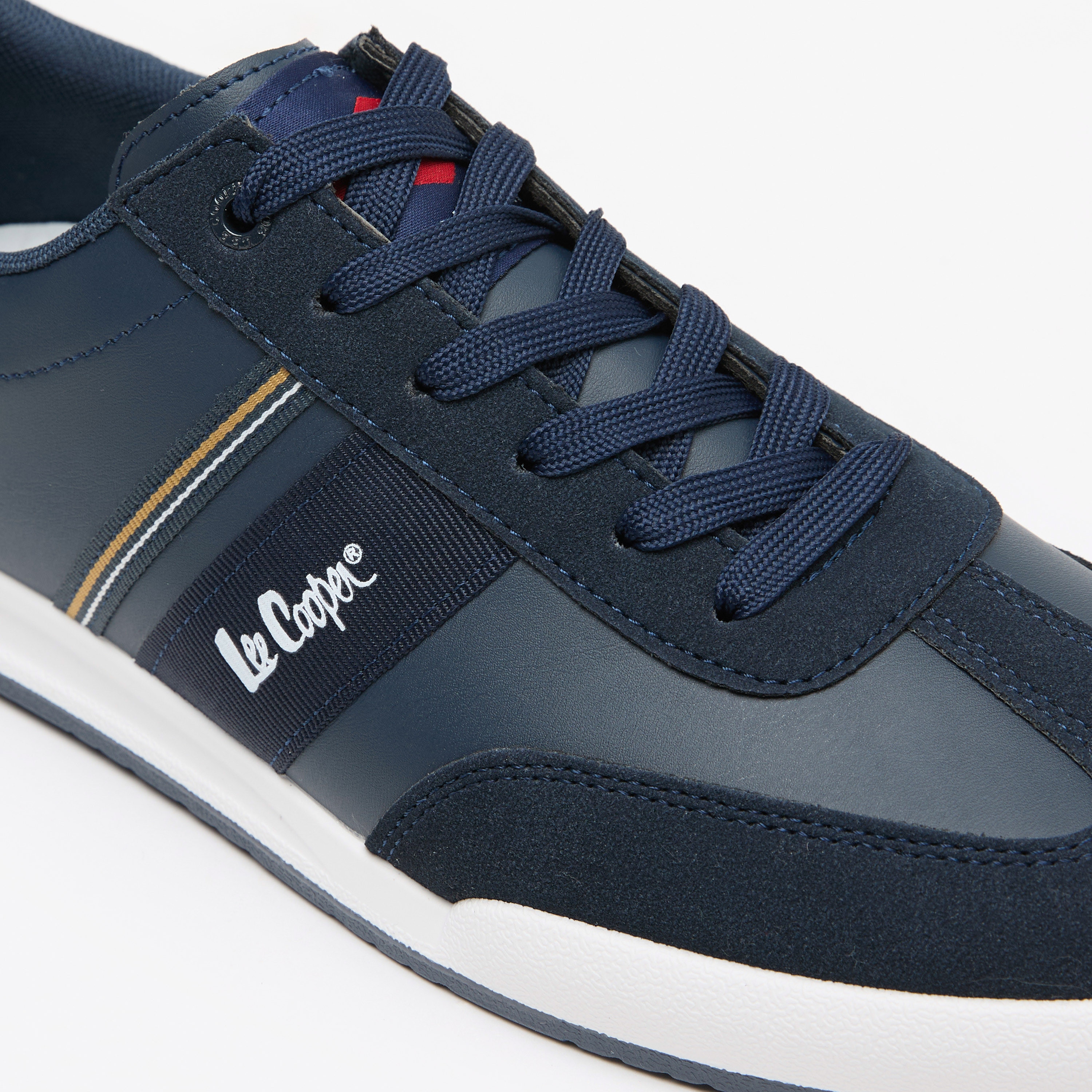 Lee Cooper Men's Panelled Low Ankle Sneakers with Lace-Up Closure-men-shoes-sneakers-image-10